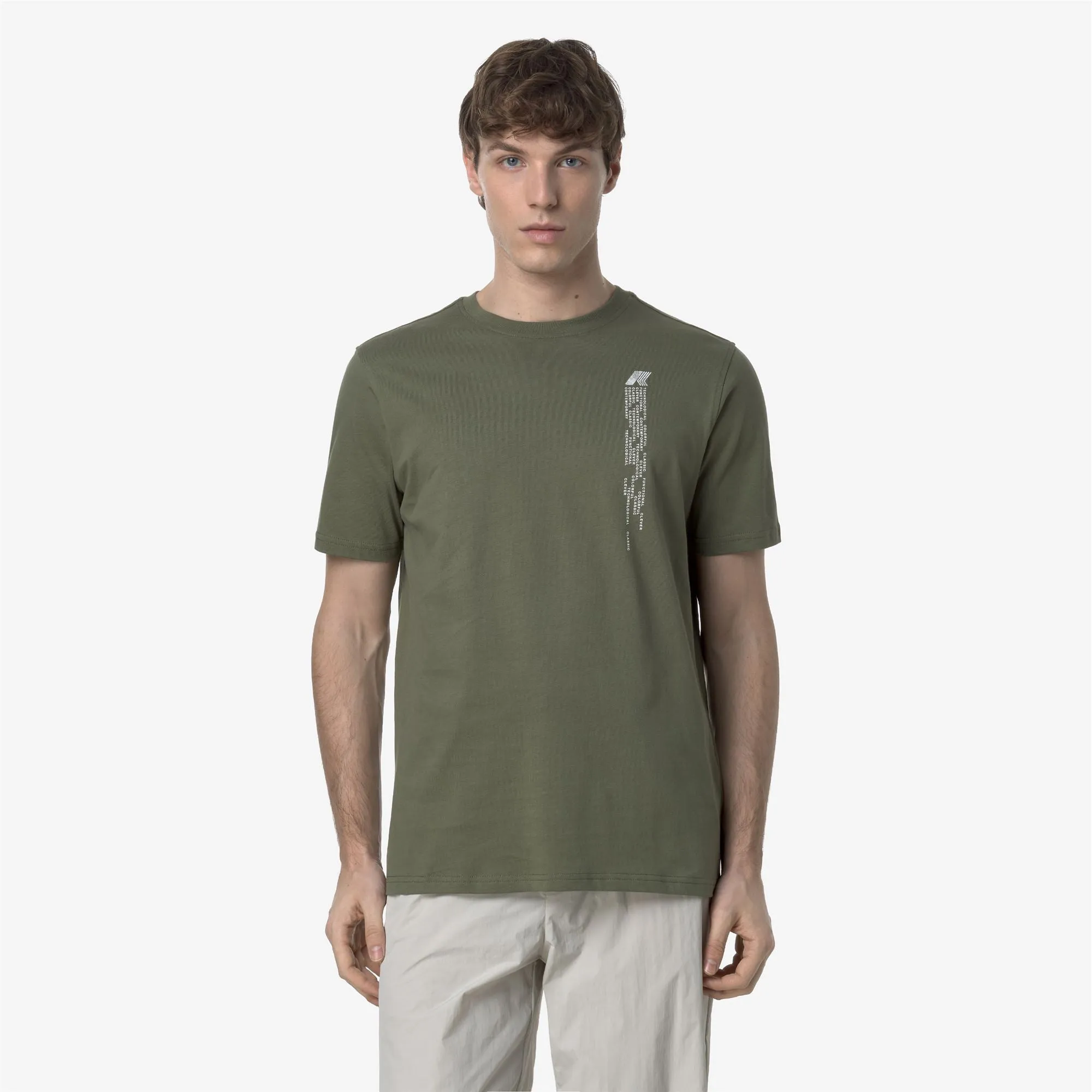 ODOM DIGITAL RAIN JERSEY - T-ShirtsTop - T-Shirt - MAN - GREEN LICHEN sold by K-Way product image thumbnail 3
