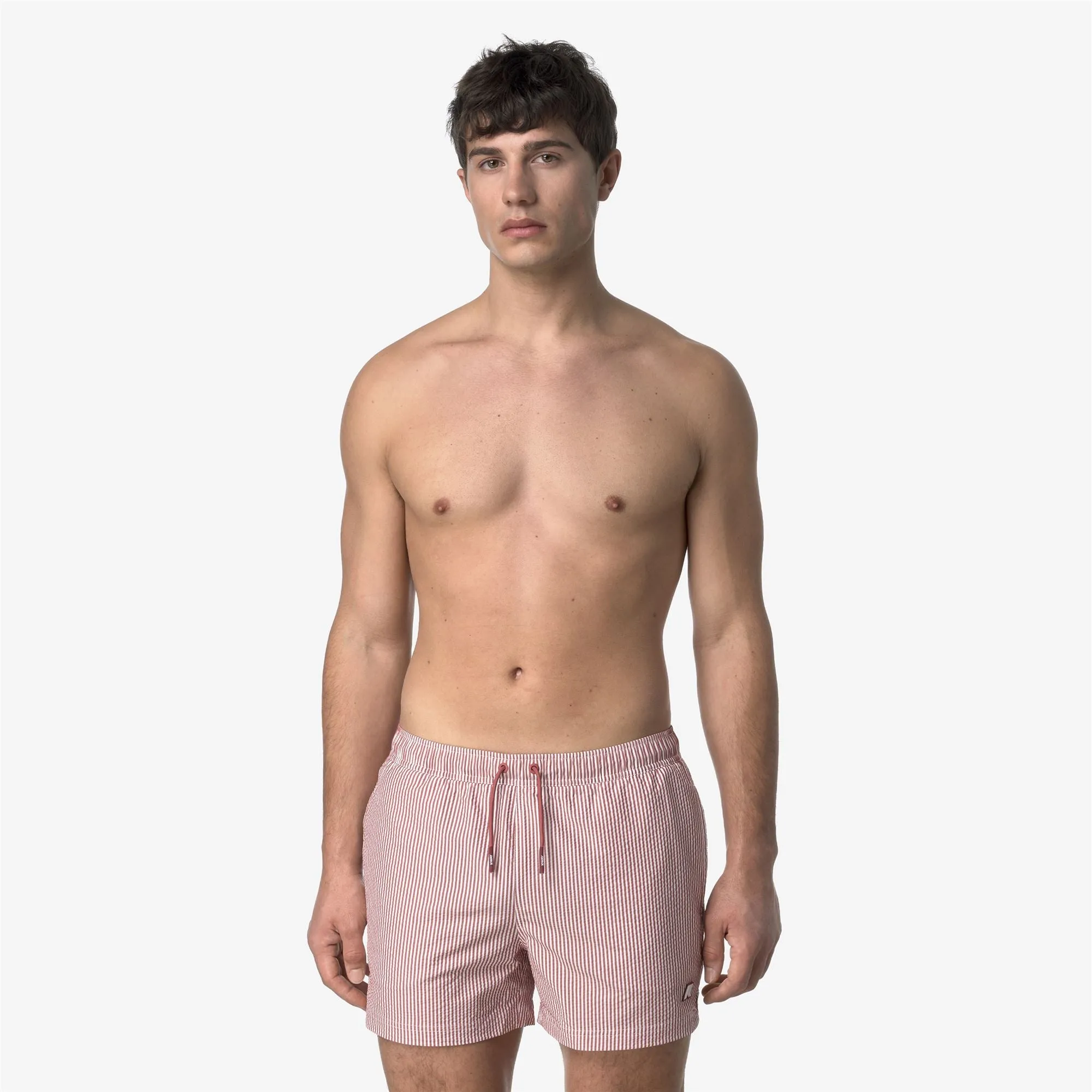 HAZEL MID STRIPES BEACH - Bathing Suits - Swimming Trunks - MAN - WHITE-RED BROWNISH sold by K-Way product image thumbnail 3