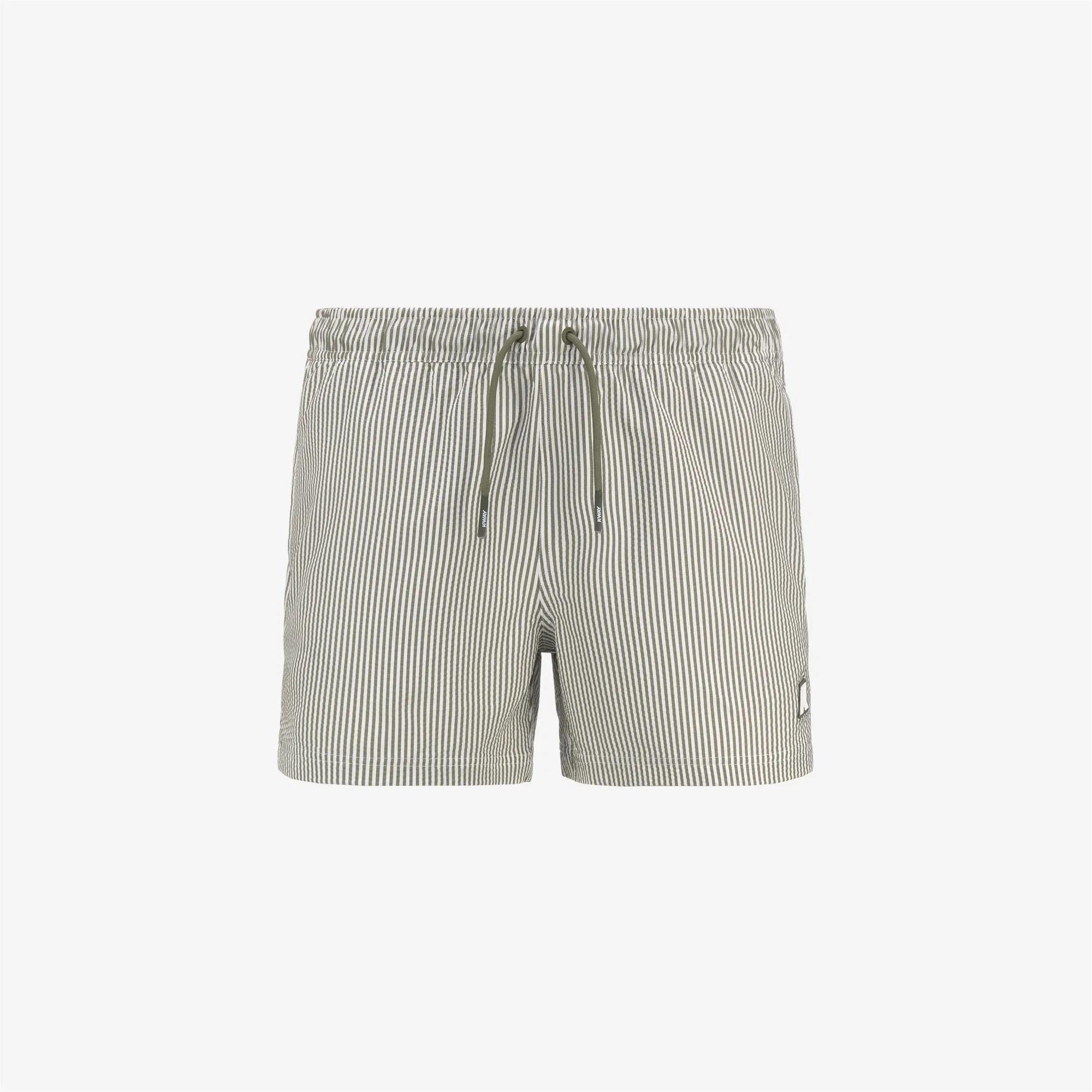 HAZEL MID STRIPES BEACH - Bathing Suits - Swimming Trunks - Man - White-Green Lichen sold by K-Way