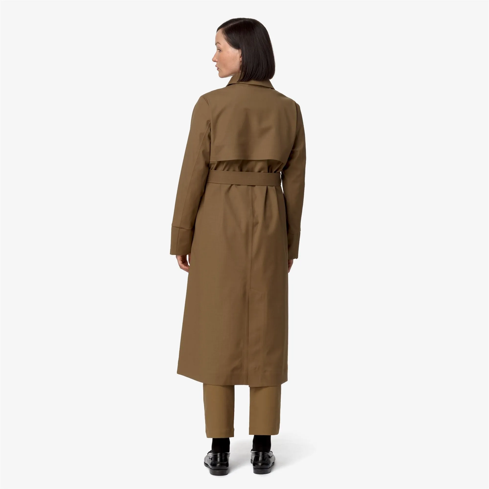 JESEL TECH WOOL BLEND - Jackets - Long - Woman - Brown Corda-Blue Depth sold by K-Way product image thumbnail 5