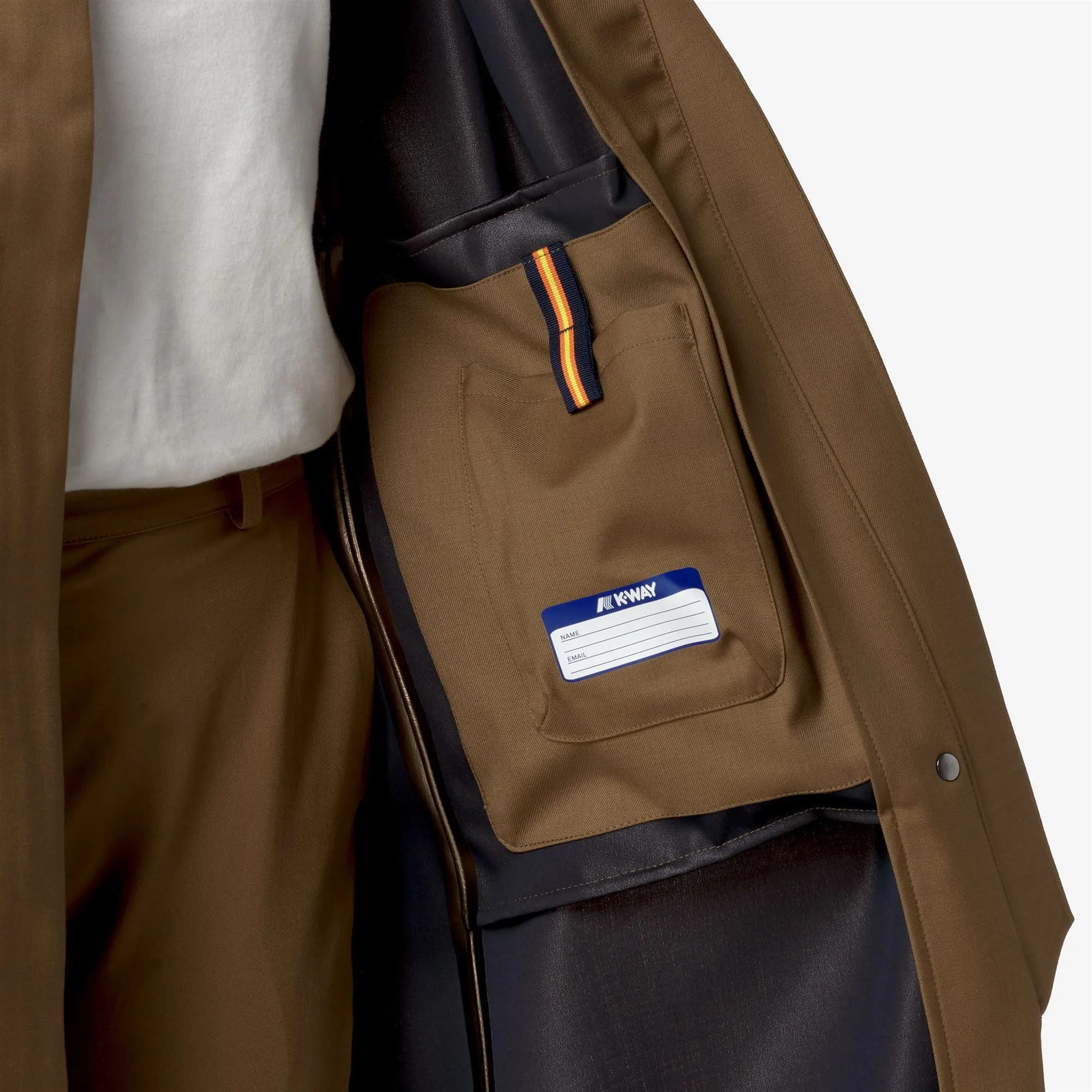 JESEL TECH WOOL BLEND - Jackets - Long - Woman - Brown Corda-Blue Depth sold by K-Way product image thumbnail 2