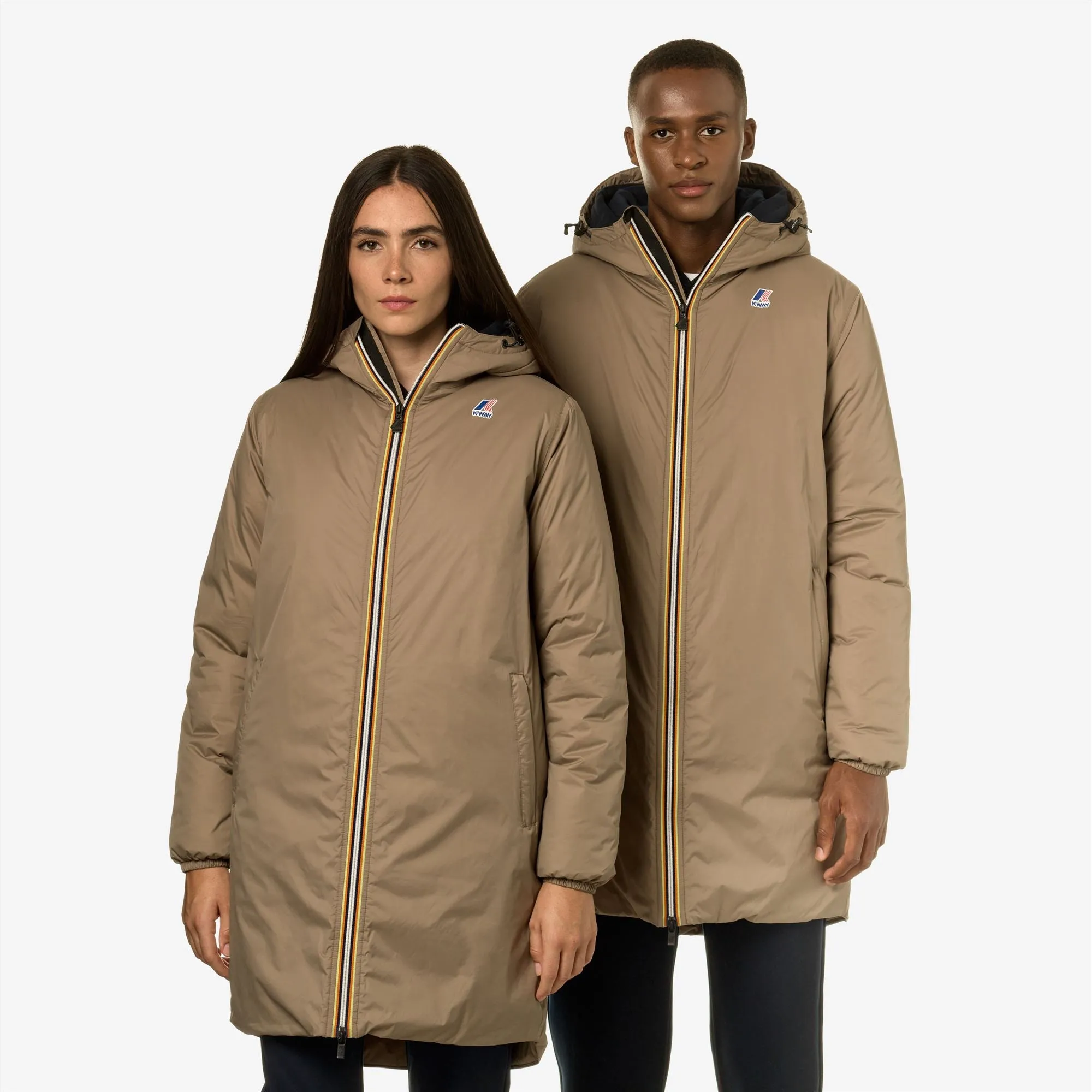 Le Vrai 3.0 Eiffel Orsetto - Jackets - 3/4 LENGTH - UNISEX - Beige Taupe sold by K-Way product image thumbnail 2