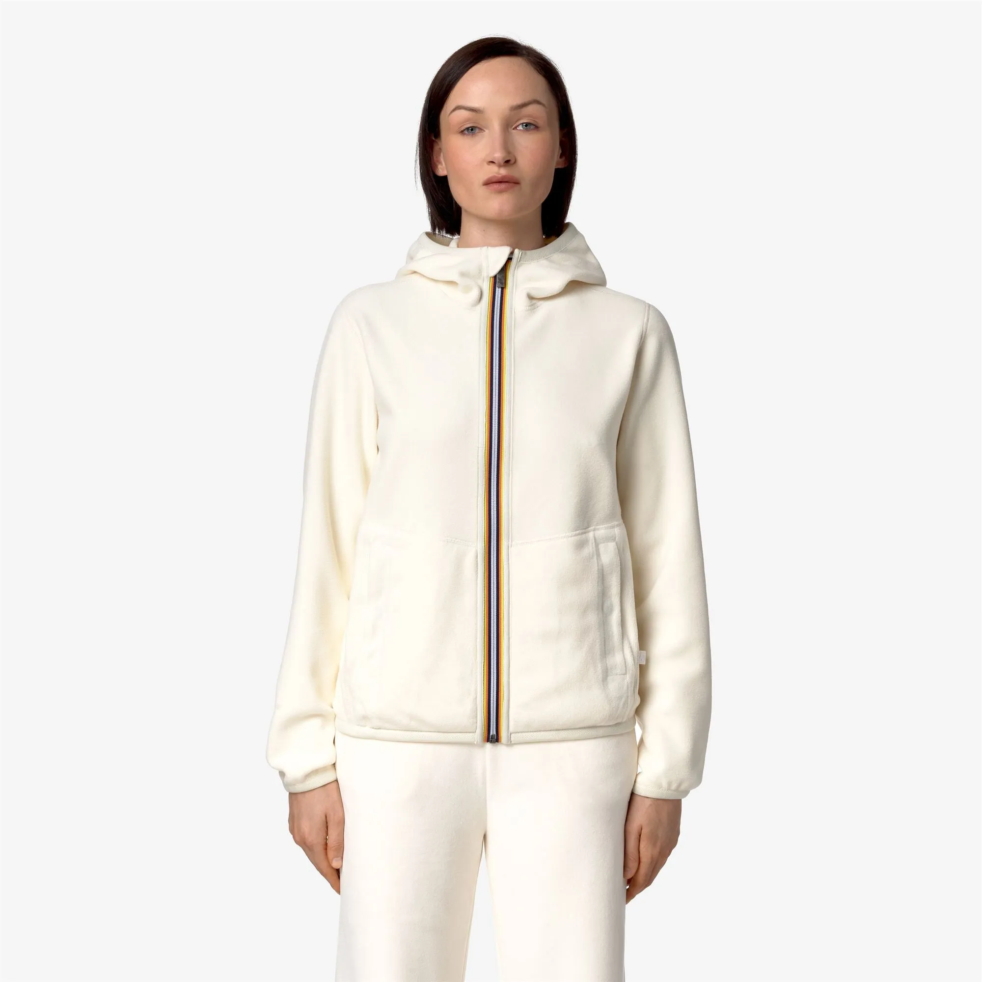 LILY VELOUR POLAR DOUBLE - Fleece - Jacket - Woman - White G-White G sold by K-Way product image thumbnail 3
