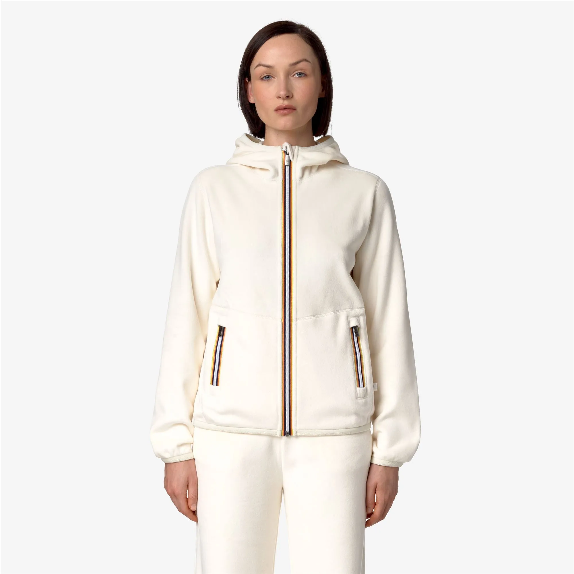 LILY VELOUR POLAR DOUBLE - Fleece - Jacket - Woman - White G-White G sold by K-Way product image thumbnail 4