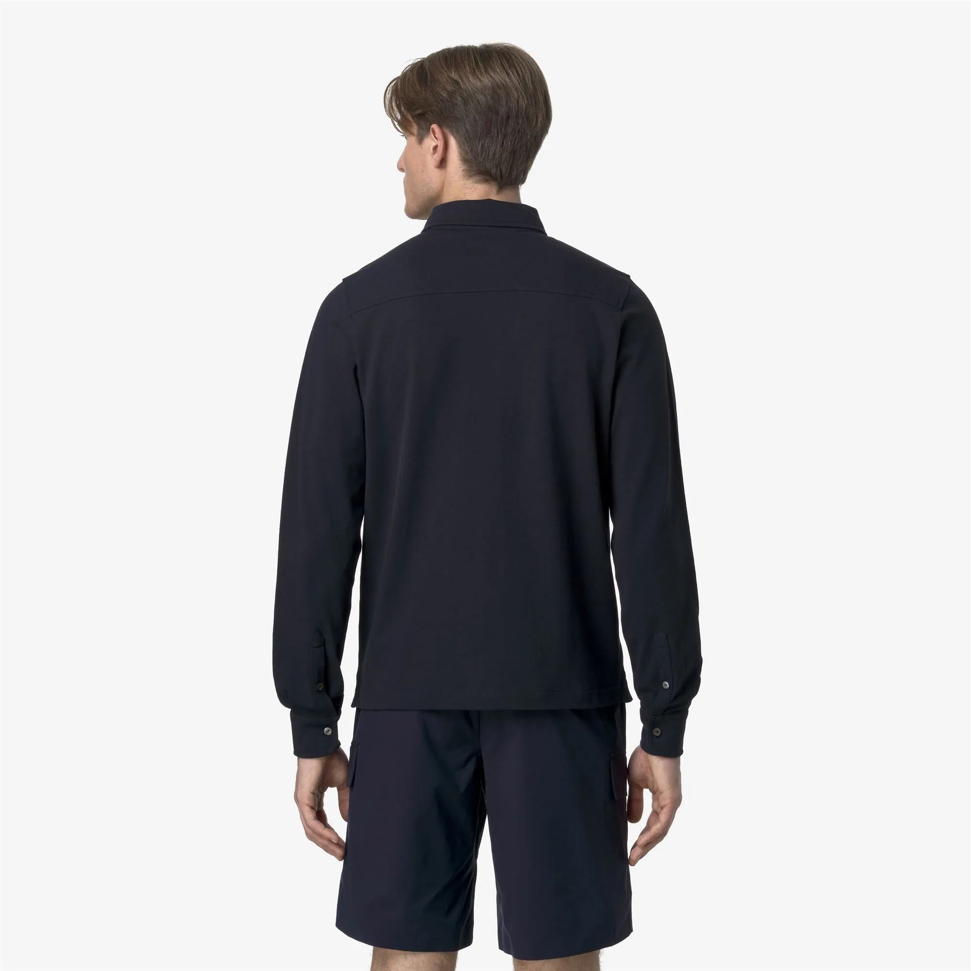 TIMOTHEE SLIM PIQUE - Shirts - Classic - Man - Blue Depth sold by K-Way product image thumbnail 5