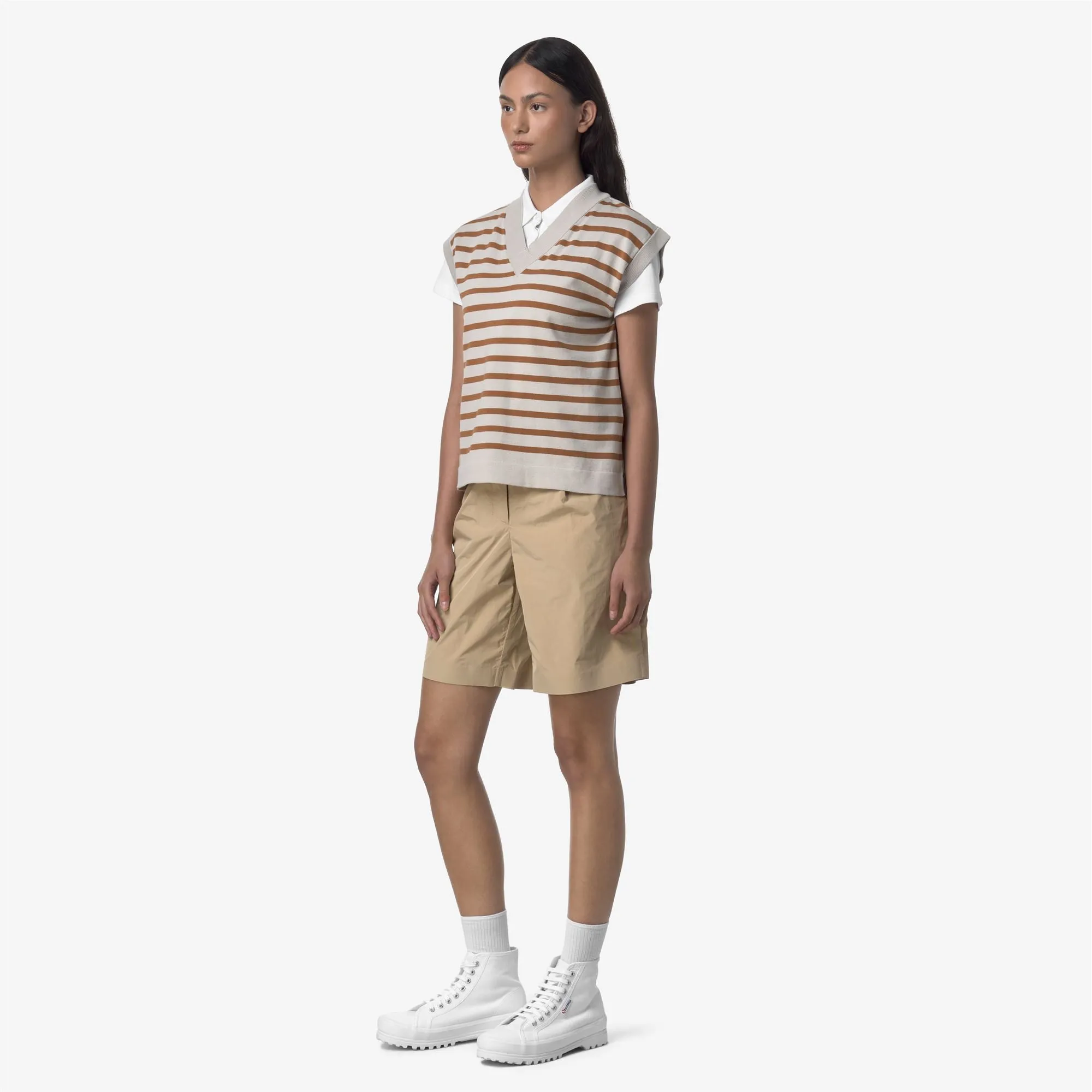 ALLEN PEACH COTTON LIKE - Shorts - Sport Shorts - WOMAN - BEIGE ROPE sold by K-Way product image thumbnail 4