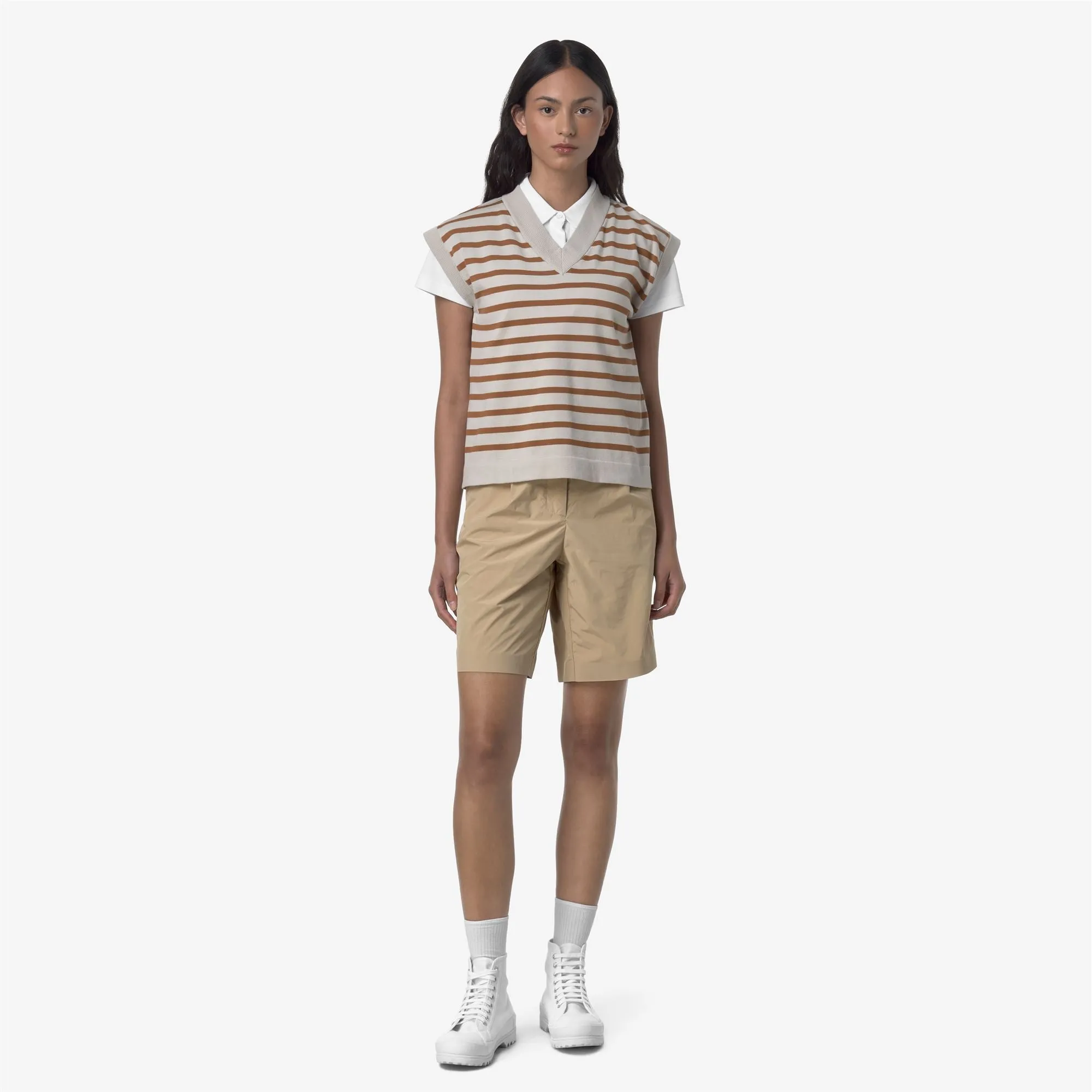 ALLEN PEACH COTTON LIKE - Shorts - Sport Shorts - WOMAN - BEIGE ROPE sold by K-Way product image thumbnail 3