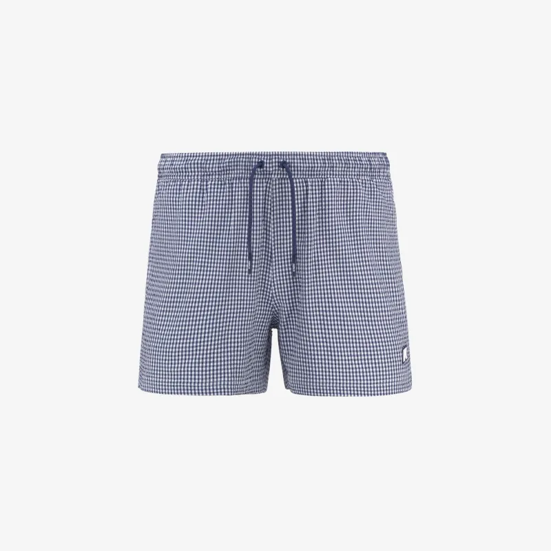 HAZEL CHECK BEACH - Bathing Suits - Swimming Trunks - MAN - WHITE-BLUE DEEP COBALT made by K-Way