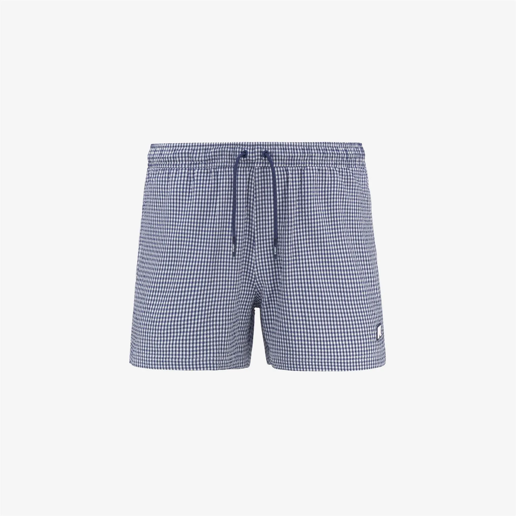 HAZEL CHECK BEACH - Bathing Suits - Swimming Trunks - MAN - WHITE-BLUE DEEP COBALT sold by K-Way
