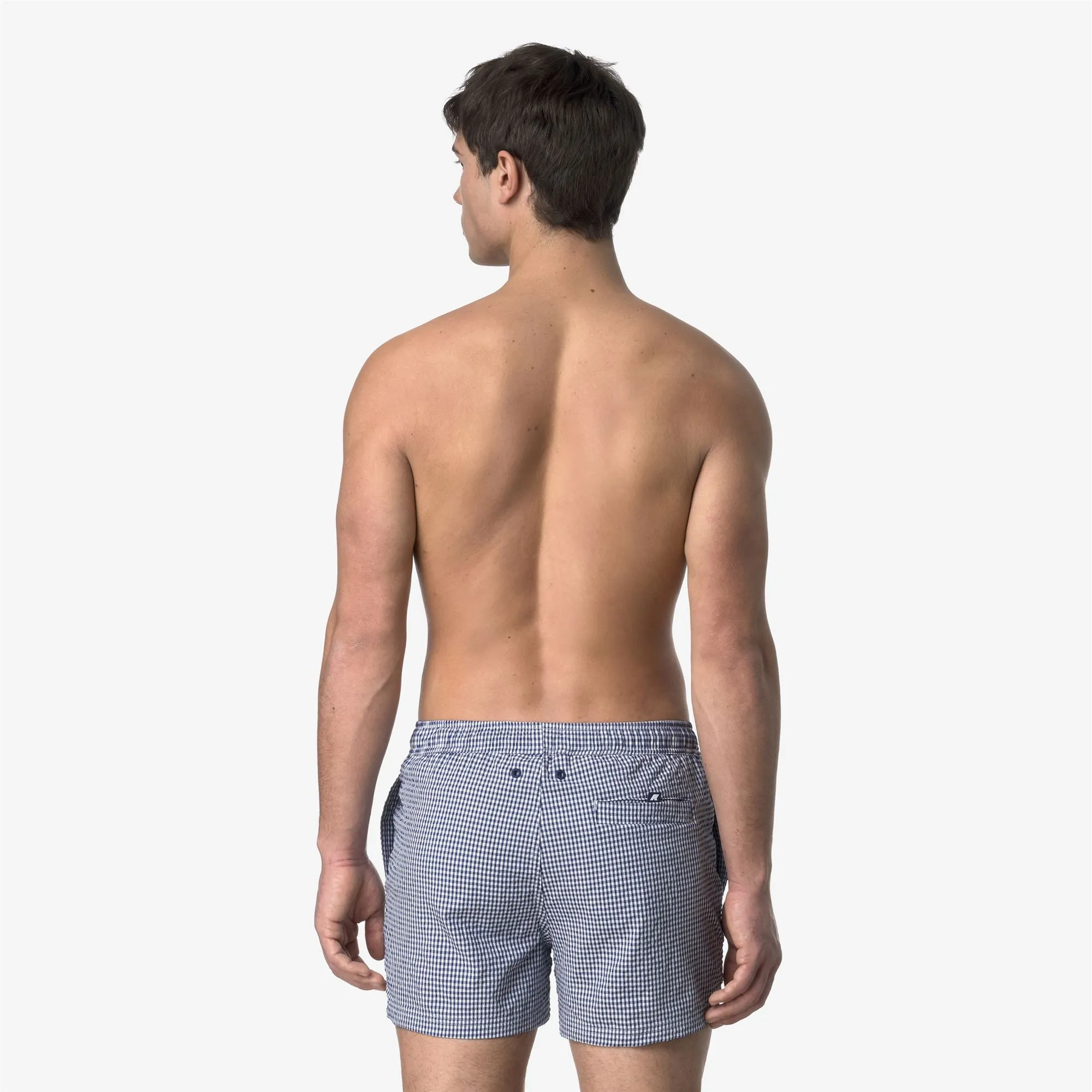 HAZEL CHECK BEACH - Bathing Suits - Swimming Trunks - MAN - WHITE-BLUE DEEP COBALT sold by K-Way product image thumbnail 5