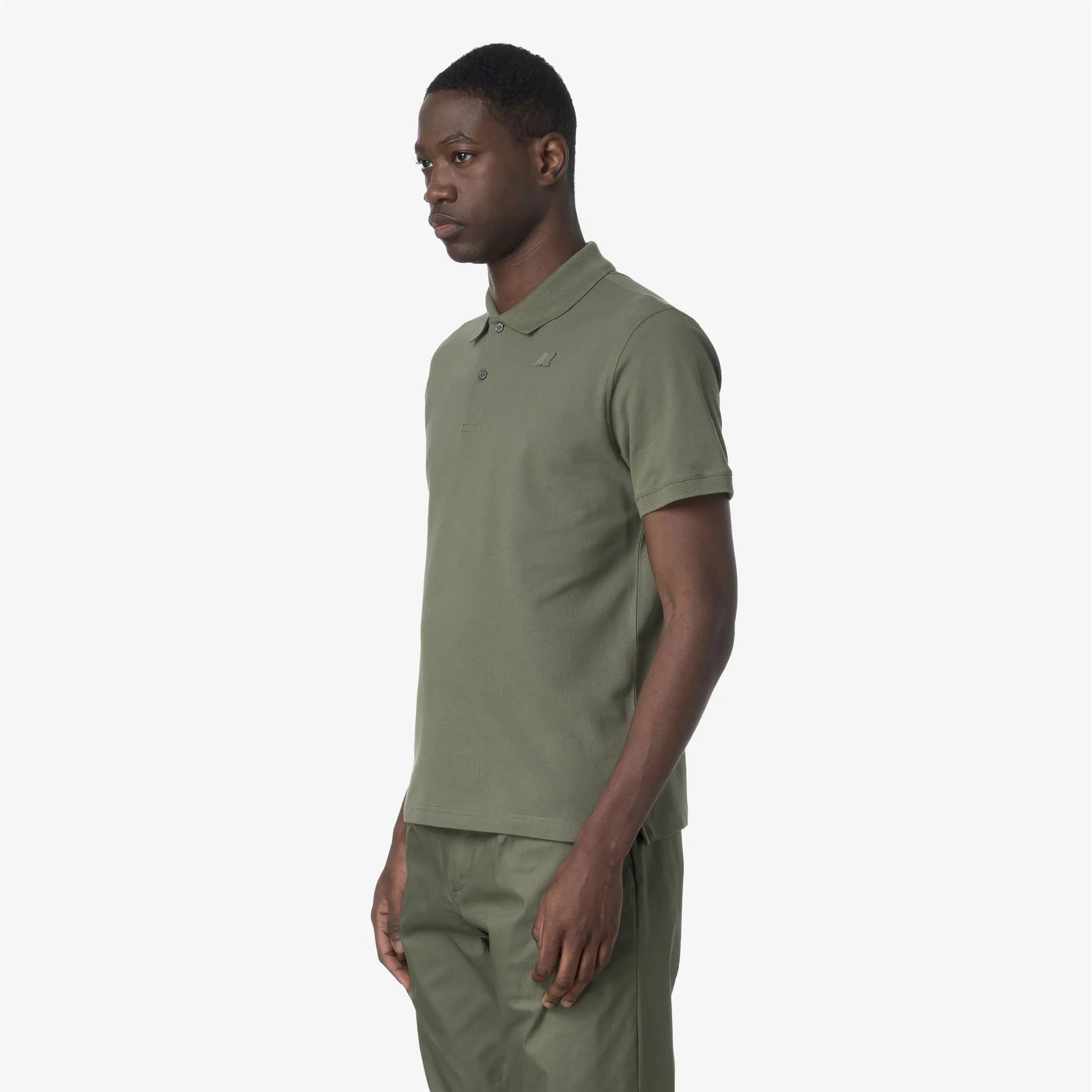 AMEDEE SLIM PIQUE - Polo Shirts - Polo - Man - Green Lichen sold by K-Way product image thumbnail 4