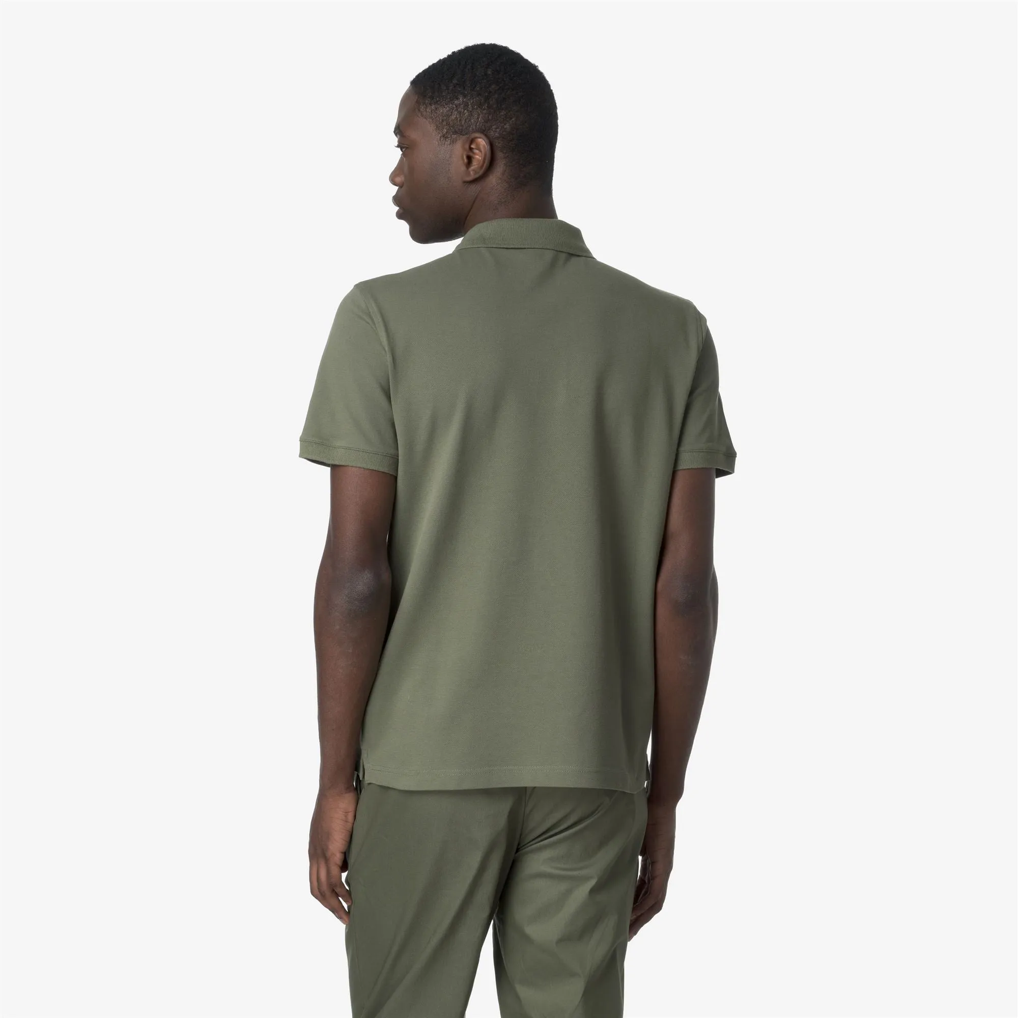 AMEDEE SLIM PIQUE - Polo Shirts - Polo - Man - Green Lichen sold by K-Way product image thumbnail 5