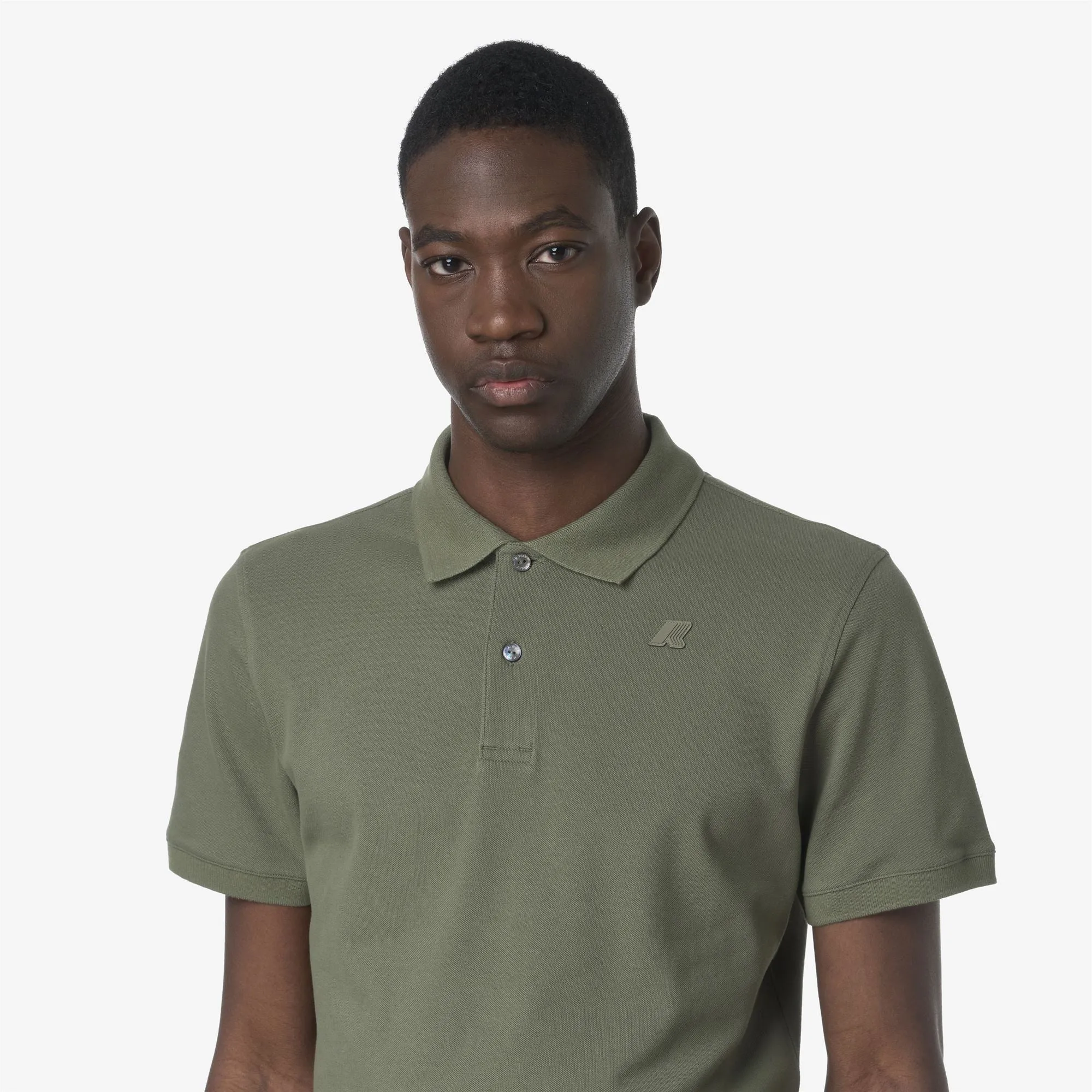 AMEDEE SLIM PIQUE - Polo Shirts - Polo - Man - Green Lichen sold by K-Way product image thumbnail 2