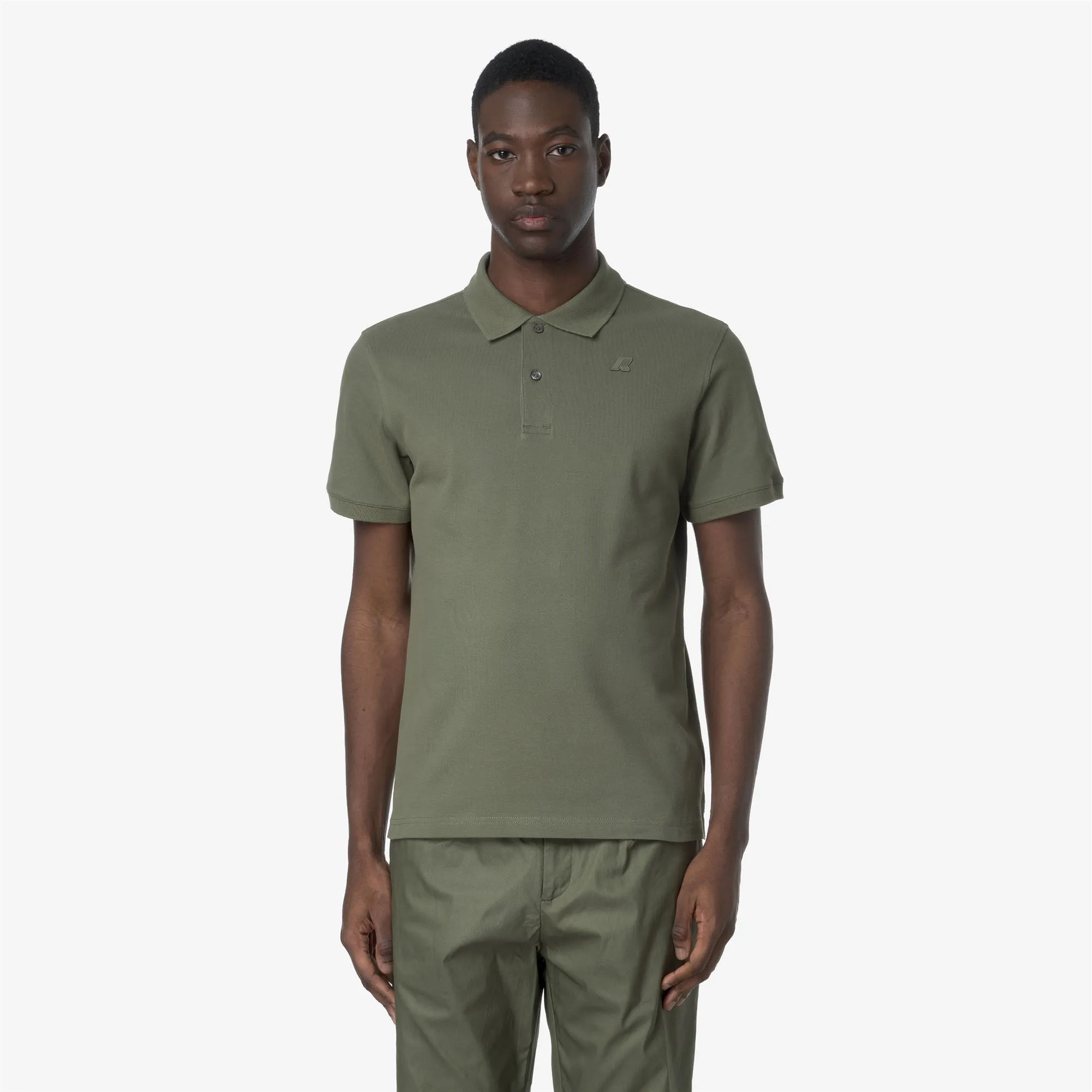 AMEDEE SLIM PIQUE - Polo Shirts - Polo - Man - Green Lichen sold by K-Way product image thumbnail 3