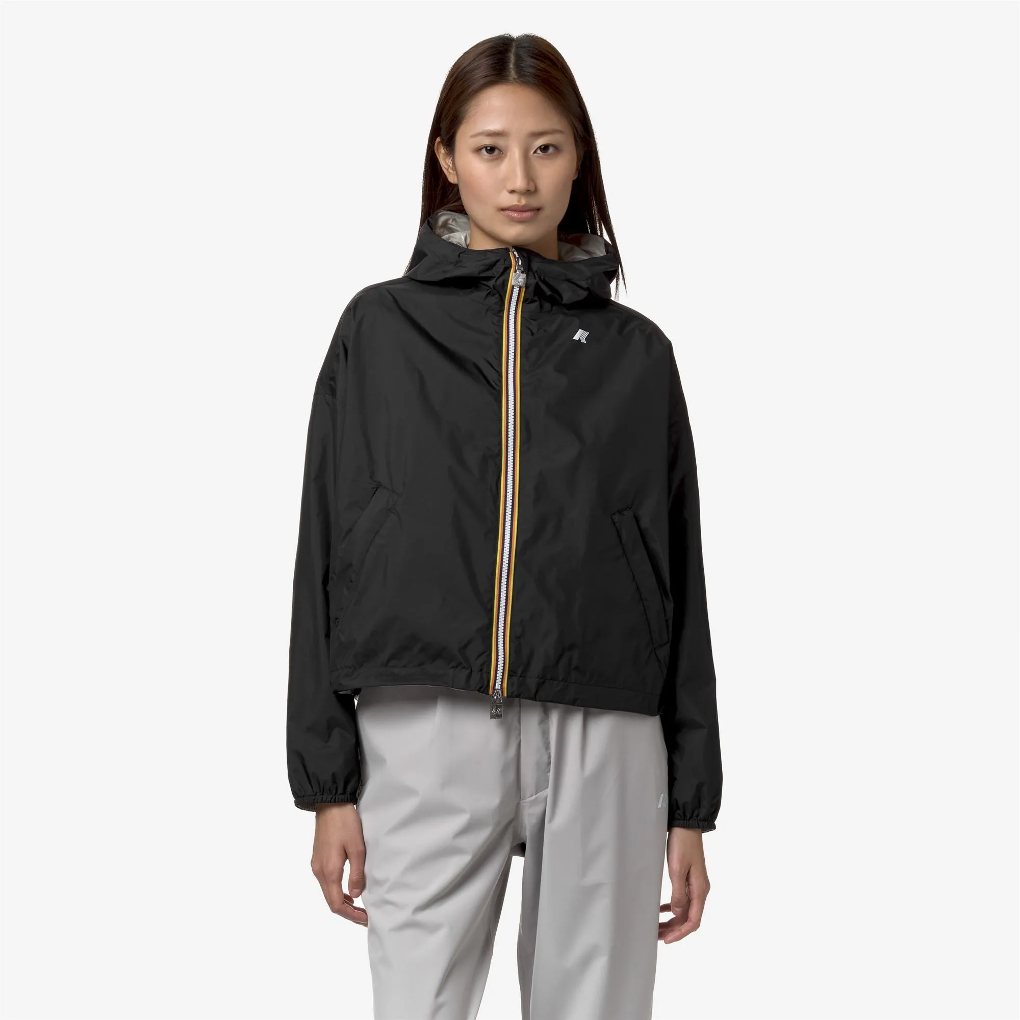 LAURETTE PLUS.2 REVERSIBLE - Jackets - Short - WOMAN - BLACK P-BEIGE LT sold by K-Way product image thumbnail 4