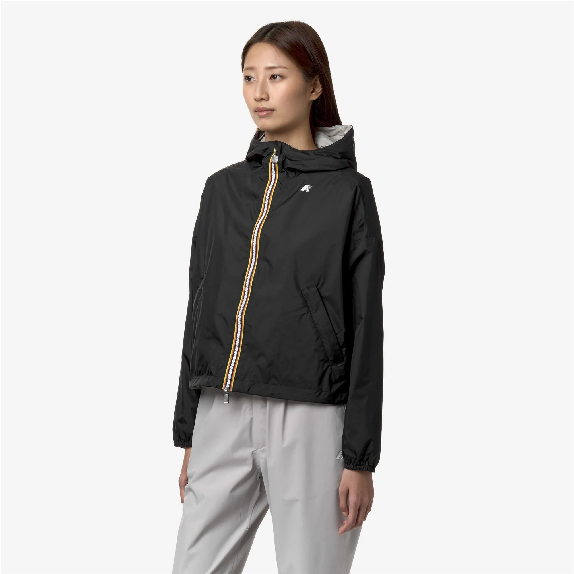 LAURETTE PLUS.2 REVERSIBLE - Jackets - Short - WOMAN - BLACK P-BEIGE LT sold by K-Way product image thumbnail 5