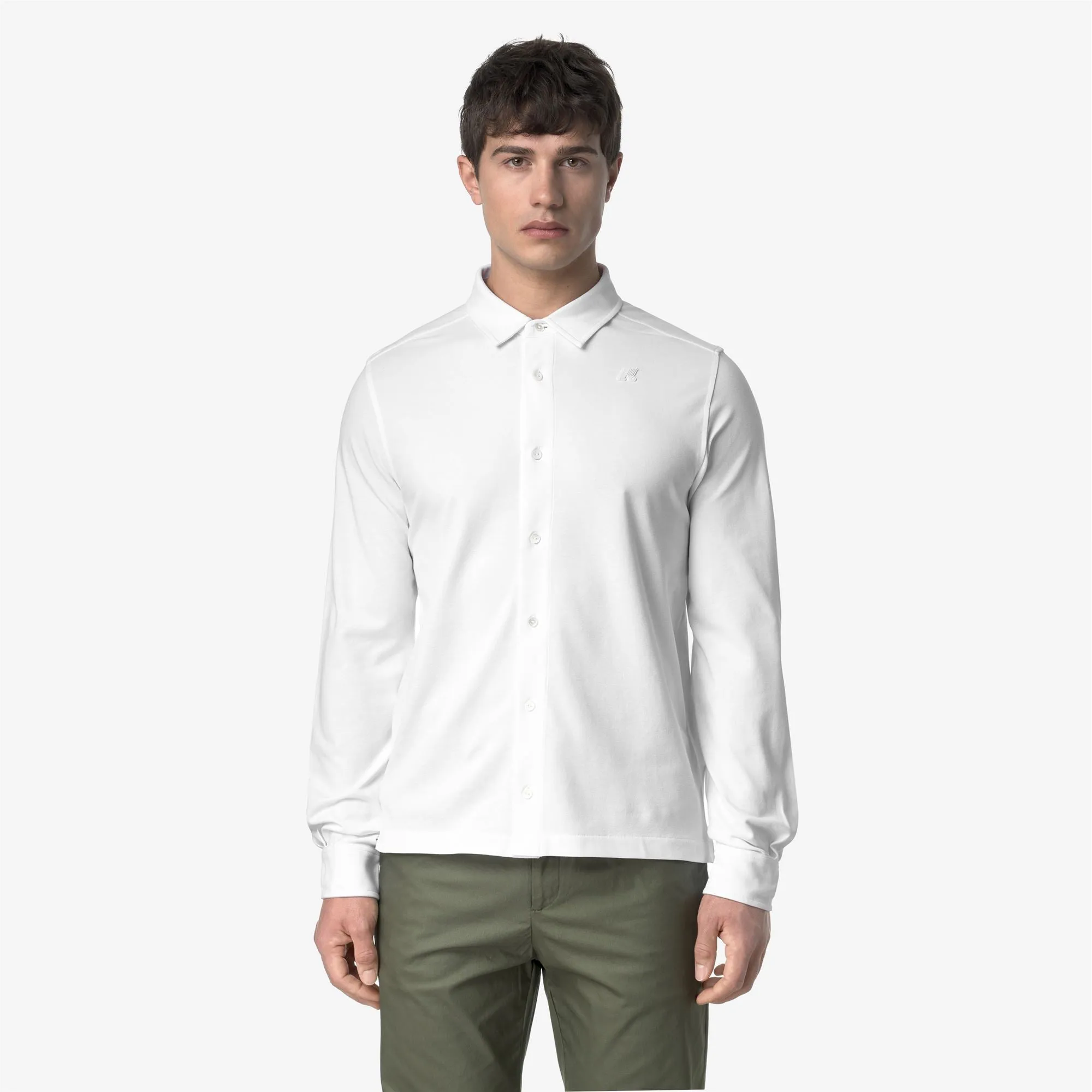 TIMOTHEE PIQUE - Shirts - CLASSIC - MAN - WHITE sold by K-Way product image thumbnail 3