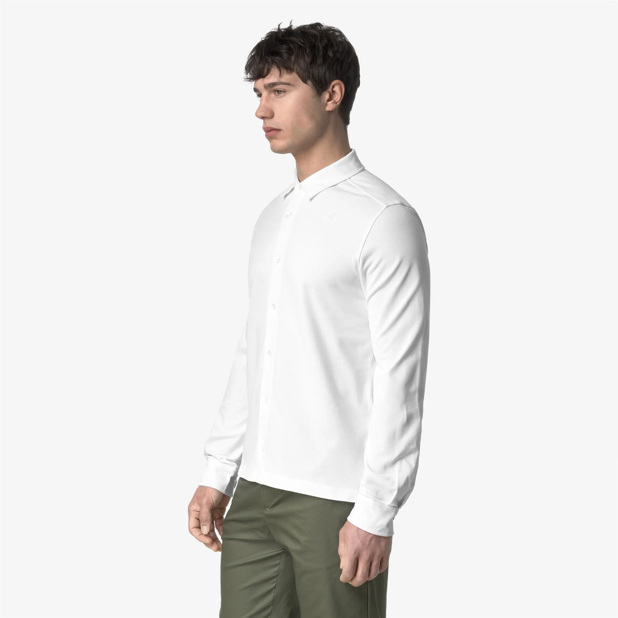 TIMOTHEE PIQUE - Shirts - CLASSIC - MAN - WHITE sold by K-Way product image thumbnail 4