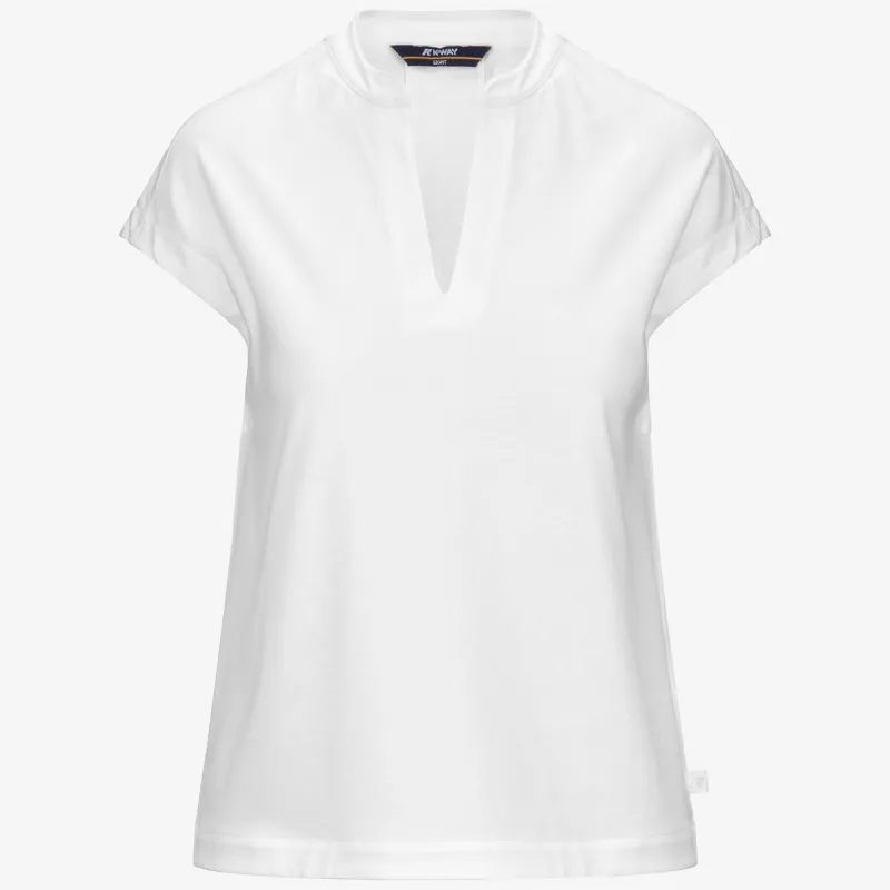 ISERE JERSEY - Polo Shirts - T-Shirt - Woman - White made by K-Way