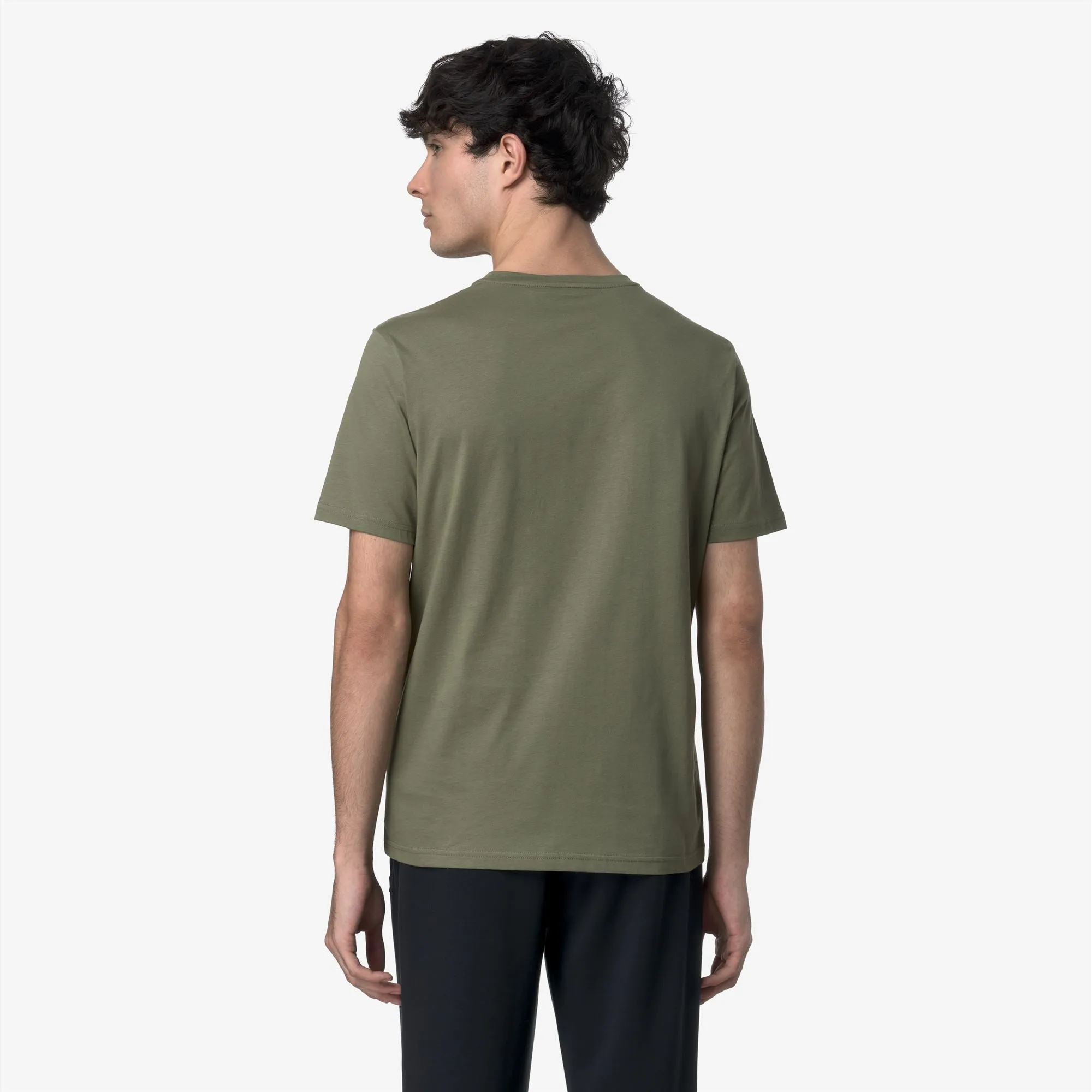 SIGUR SLIM JERSEY - T-Shirts & Top - T-Shirt - Man - Green Lichen sold by K-Way product image thumbnail 5