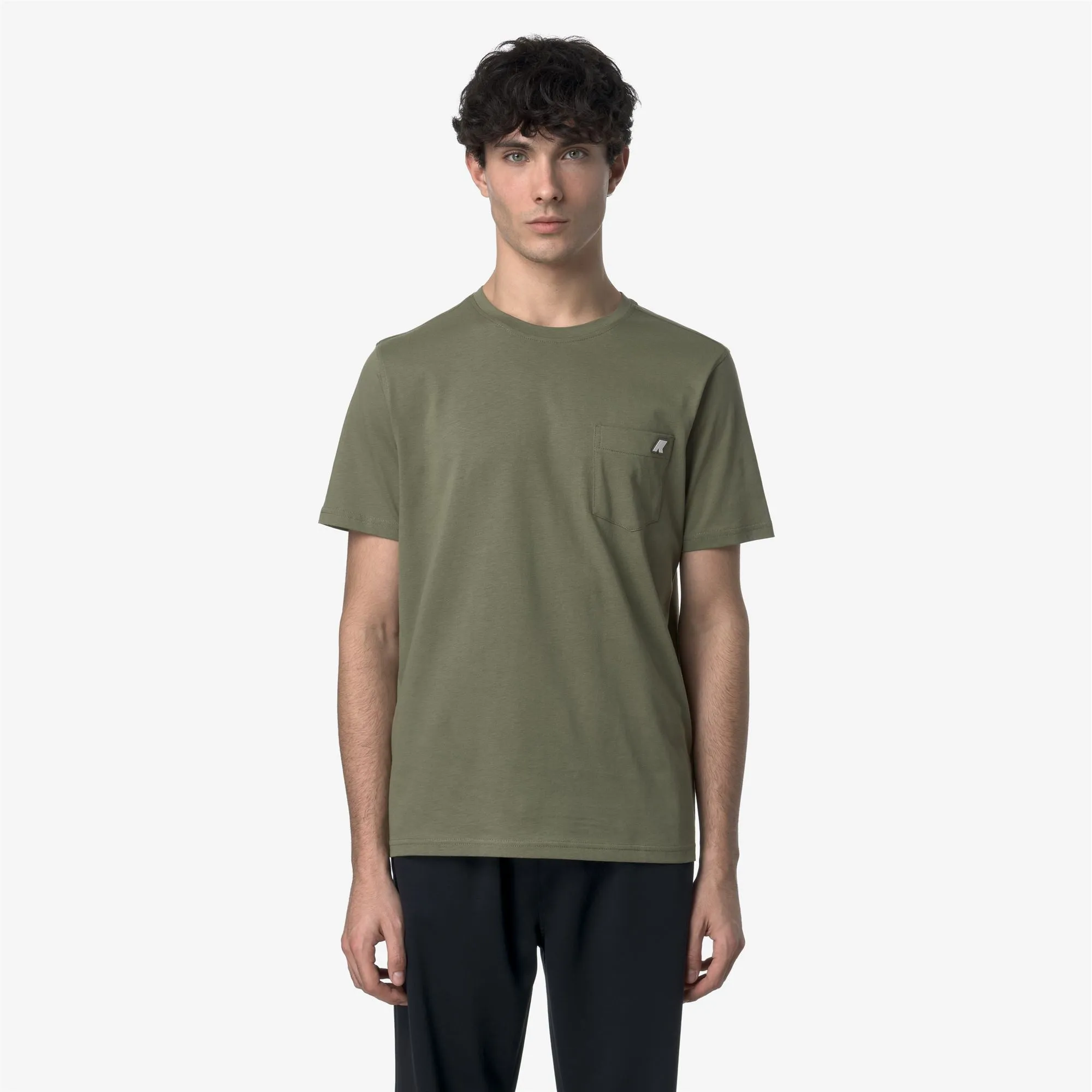 SIGUR SLIM JERSEY - T-Shirts & Top - T-Shirt - Man - Green Lichen sold by K-Way product image thumbnail 3