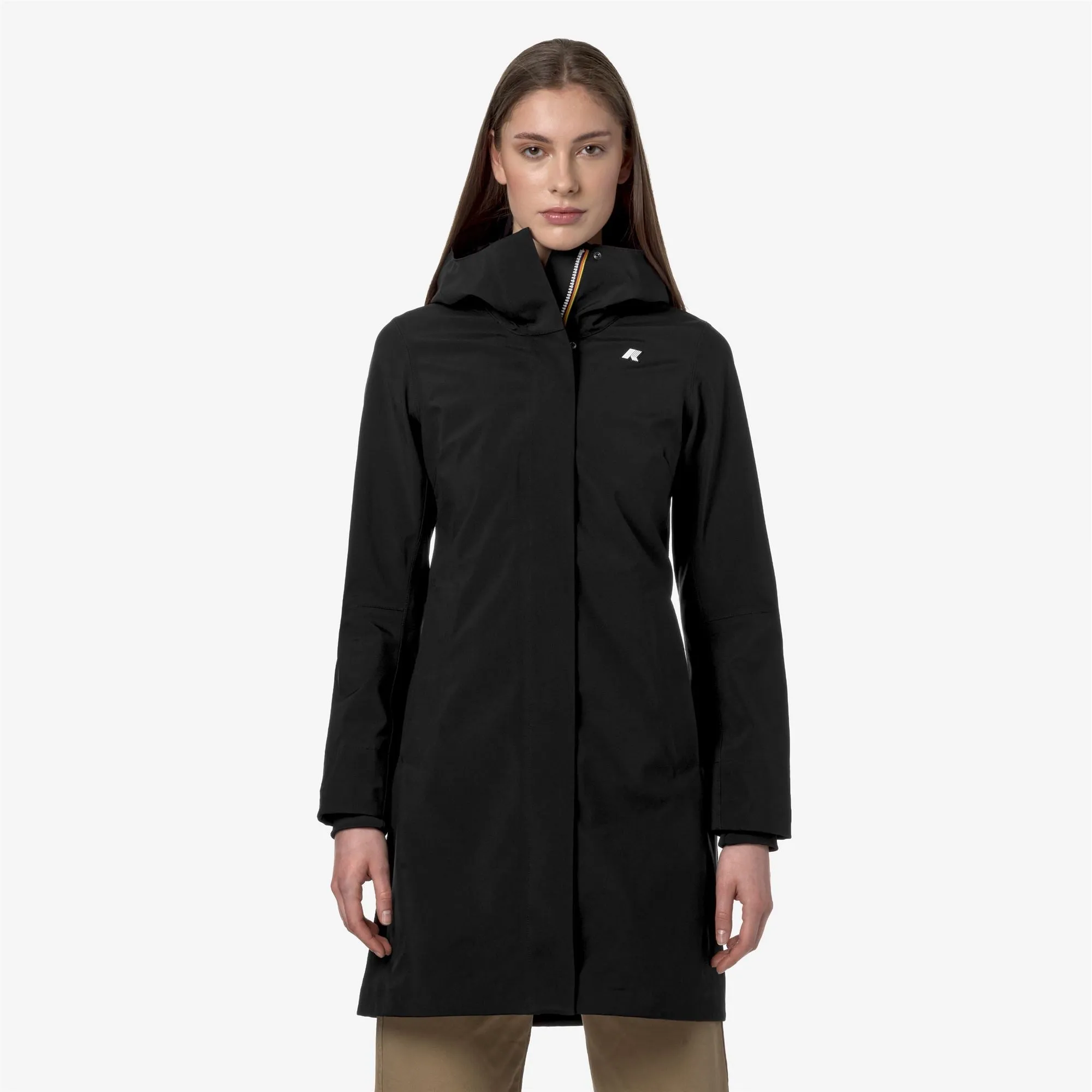 STEPHY BONDED JERSEY - Jackets - 3/4 LENGTH - WOMAN - BLACK PURE sold by K-Way product image thumbnail 3