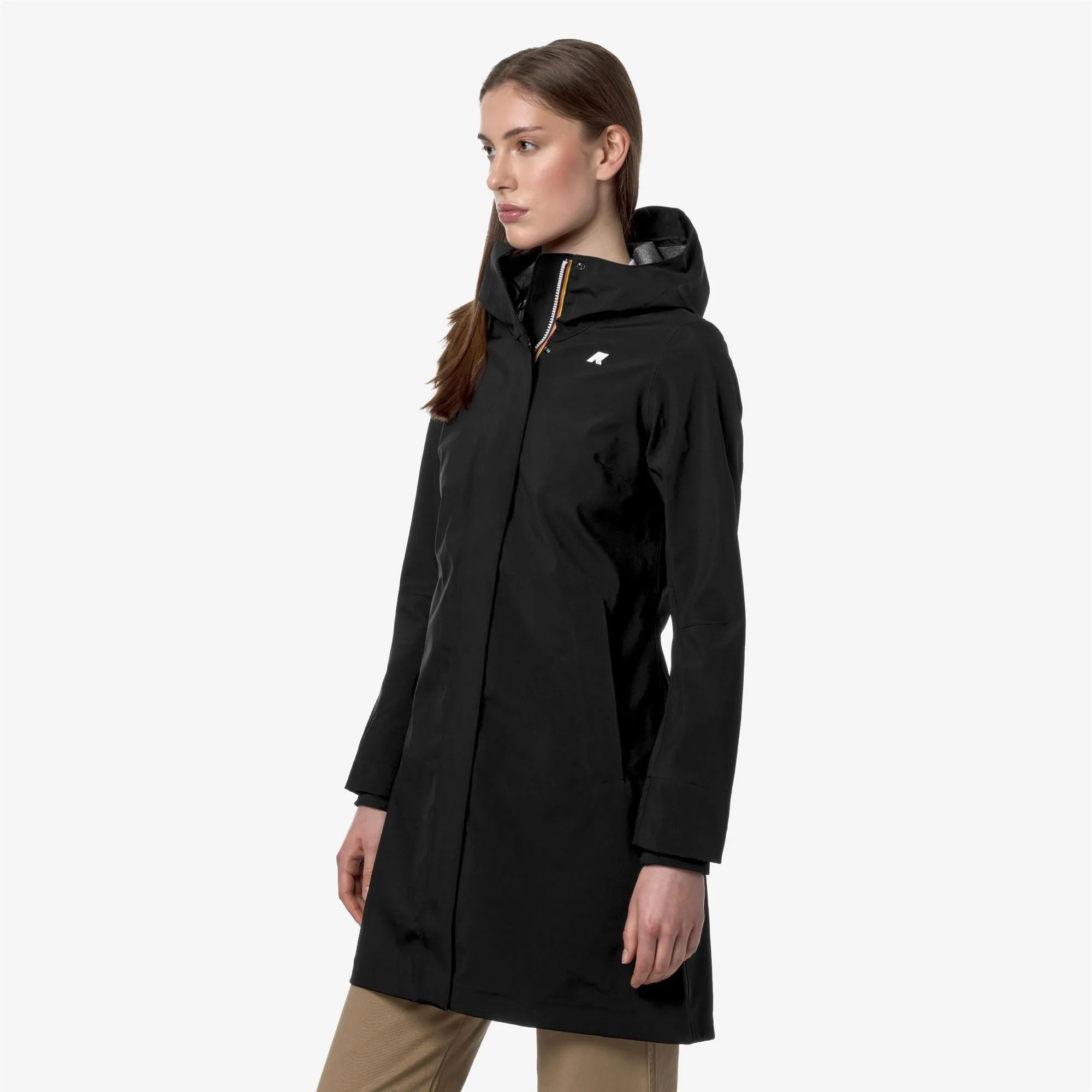 STEPHY BONDED JERSEY - Jackets - 3/4 LENGTH - WOMAN - BLACK PURE sold by K-Way product image thumbnail 4