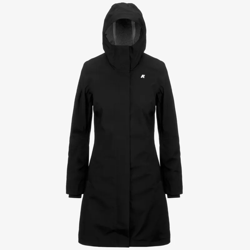 STEPHY BONDED JERSEY - Jackets - 3/4 LENGTH - WOMAN - BLACK PURE sold by K-Way