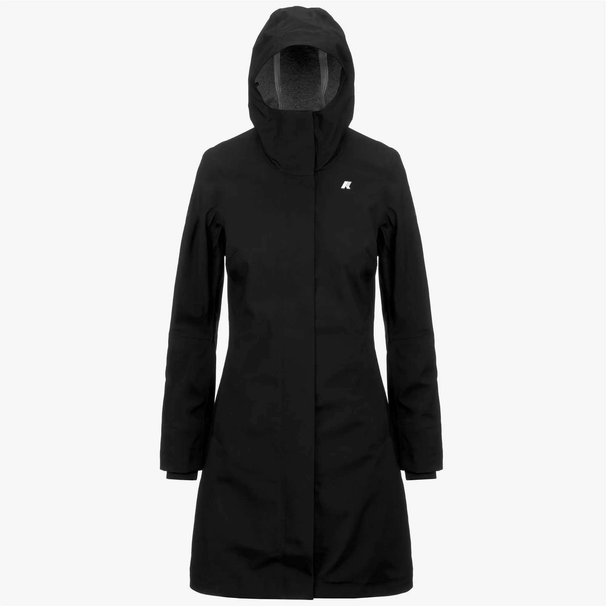 STEPHY BONDED JERSEY - Jackets - 3/4 LENGTH - WOMAN - BLACK PURE sold by K-Way