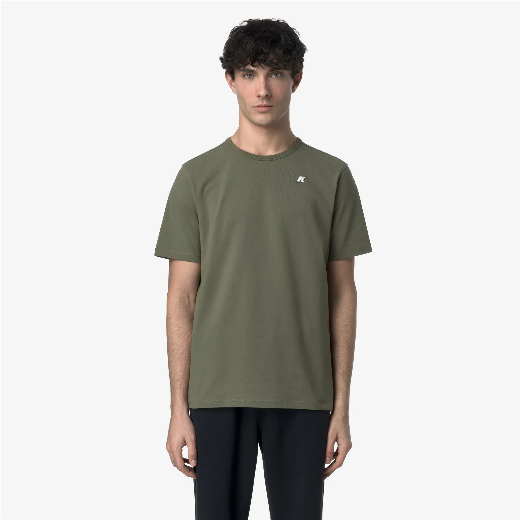 ADAME LIGHT STRETCH JERSEY - T-ShirtsTop - T-Shirt - MAN - GREEN LICHEN sold by K-Way product image thumbnail 3