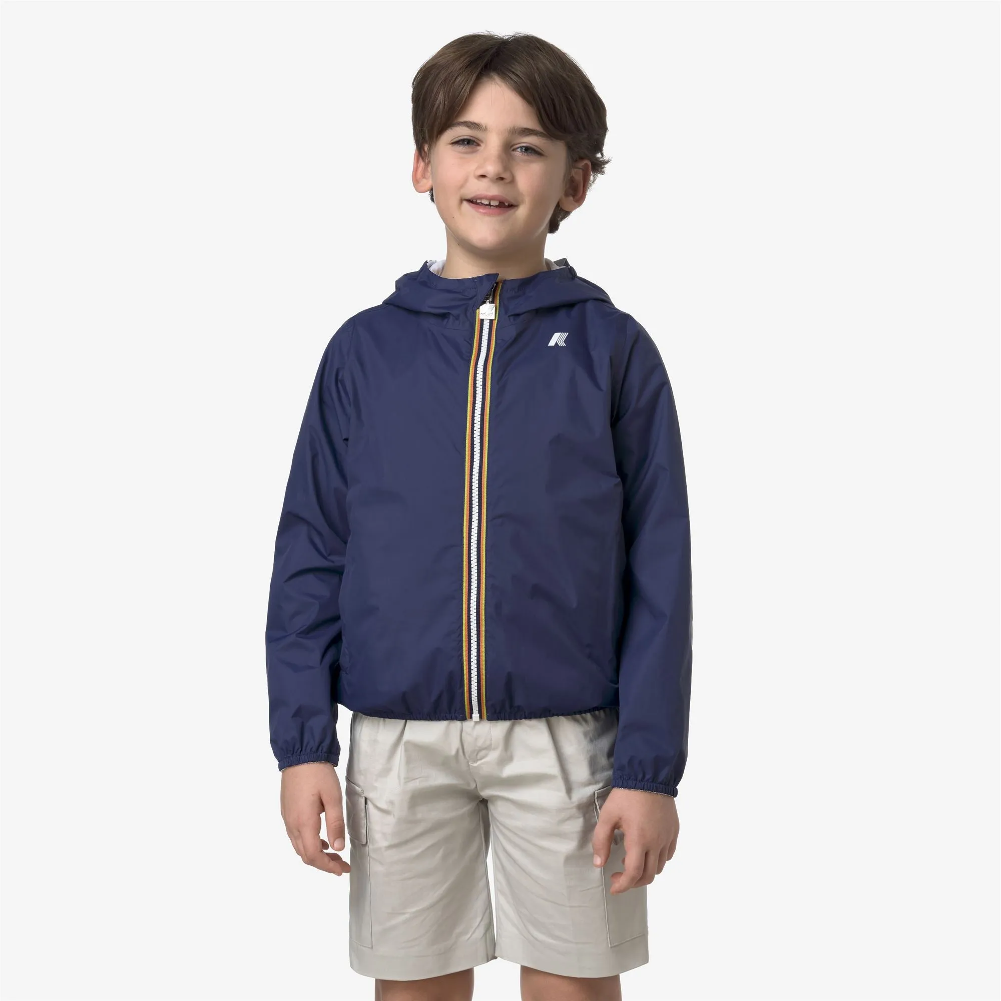 P. JAKE PLUS.2 REVERSIBLE - Jackets - Short - BOY - BLUE DEEP COBALT-WHITE sold by K-Way product image thumbnail 4