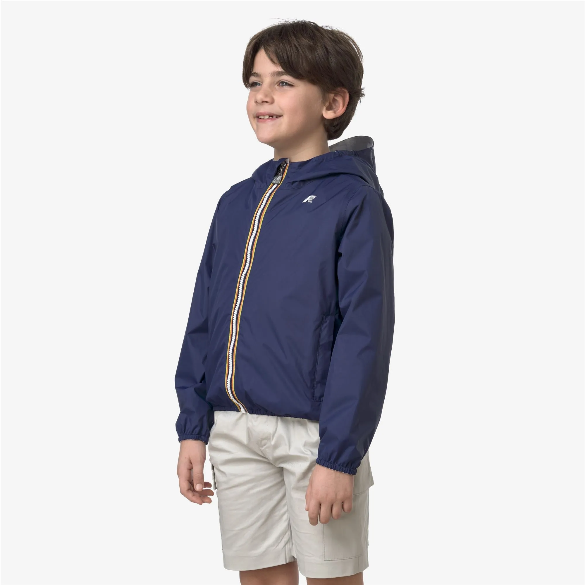 P. JAKE PLUS.2 REVERSIBLE - Jackets - Short - BOY - BLUE DEEP COBALT-WHITE sold by K-Way product image thumbnail 5