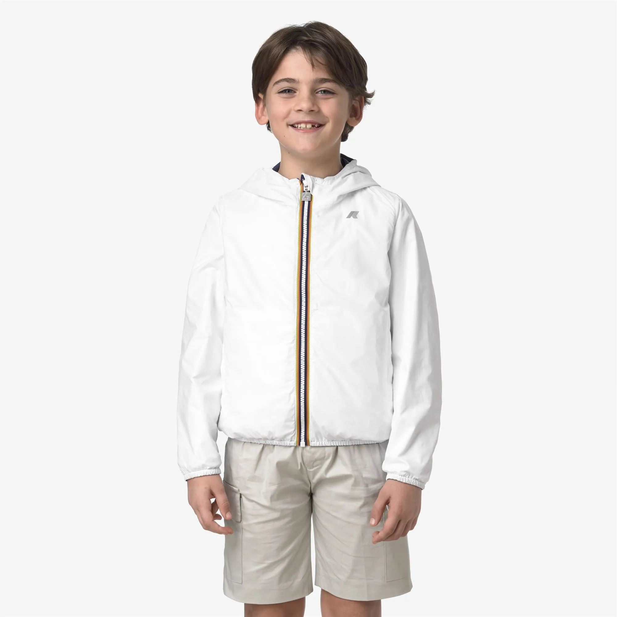 P. JAKE PLUS.2 REVERSIBLE - Jackets - Short - BOY - BLUE DEEP COBALT-WHITE sold by K-Way product image thumbnail 3