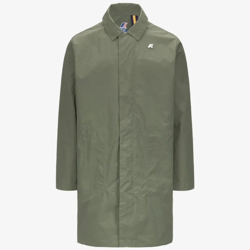 KENLEY COTTON NYLON - Jackets - 3/4 LENGTH - MAN - GREEN LICHEN sold by K-Way