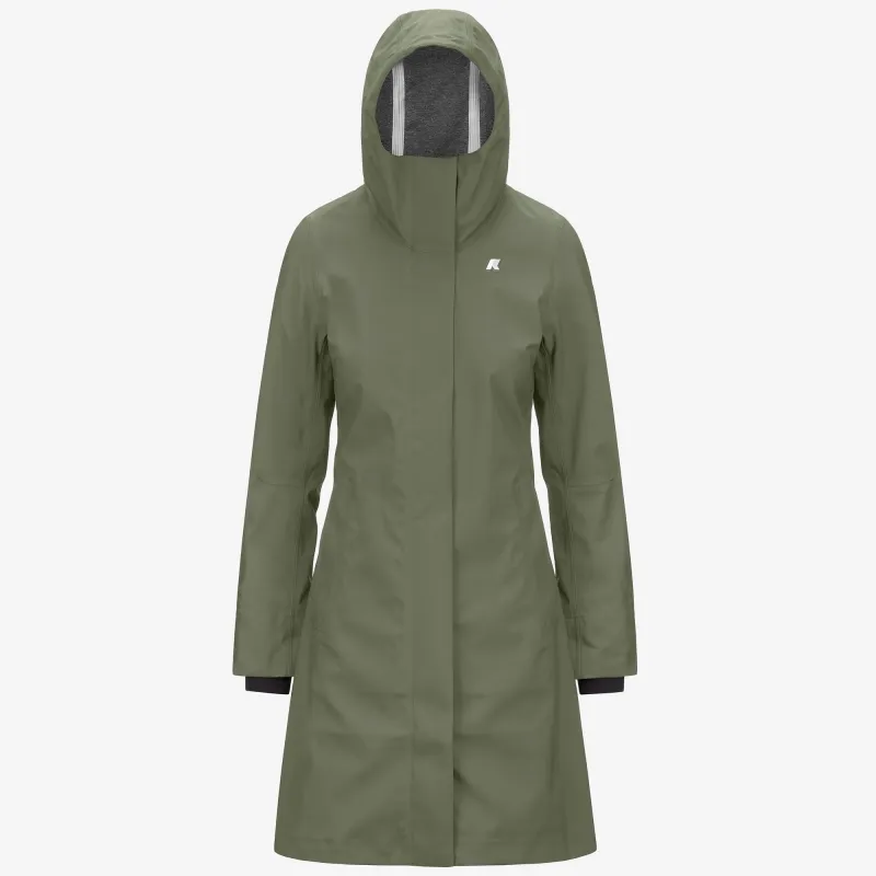 STEPHY BONDED JERSEY - Jackets - 3/4 LENGTH - WOMAN - GREEN LICHEN sold by K-Way