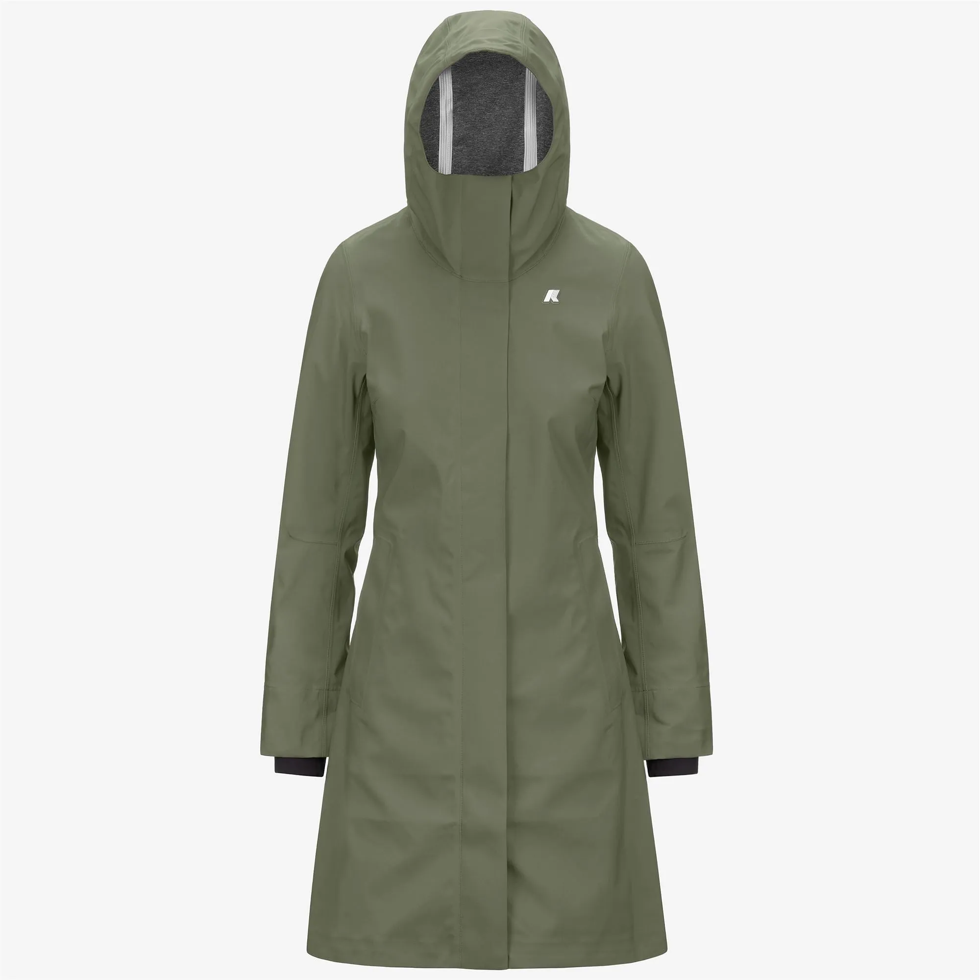 STEPHY BONDED JERSEY - Jackets - 3/4 LENGTH - WOMAN - GREEN LICHEN sold by K-Way