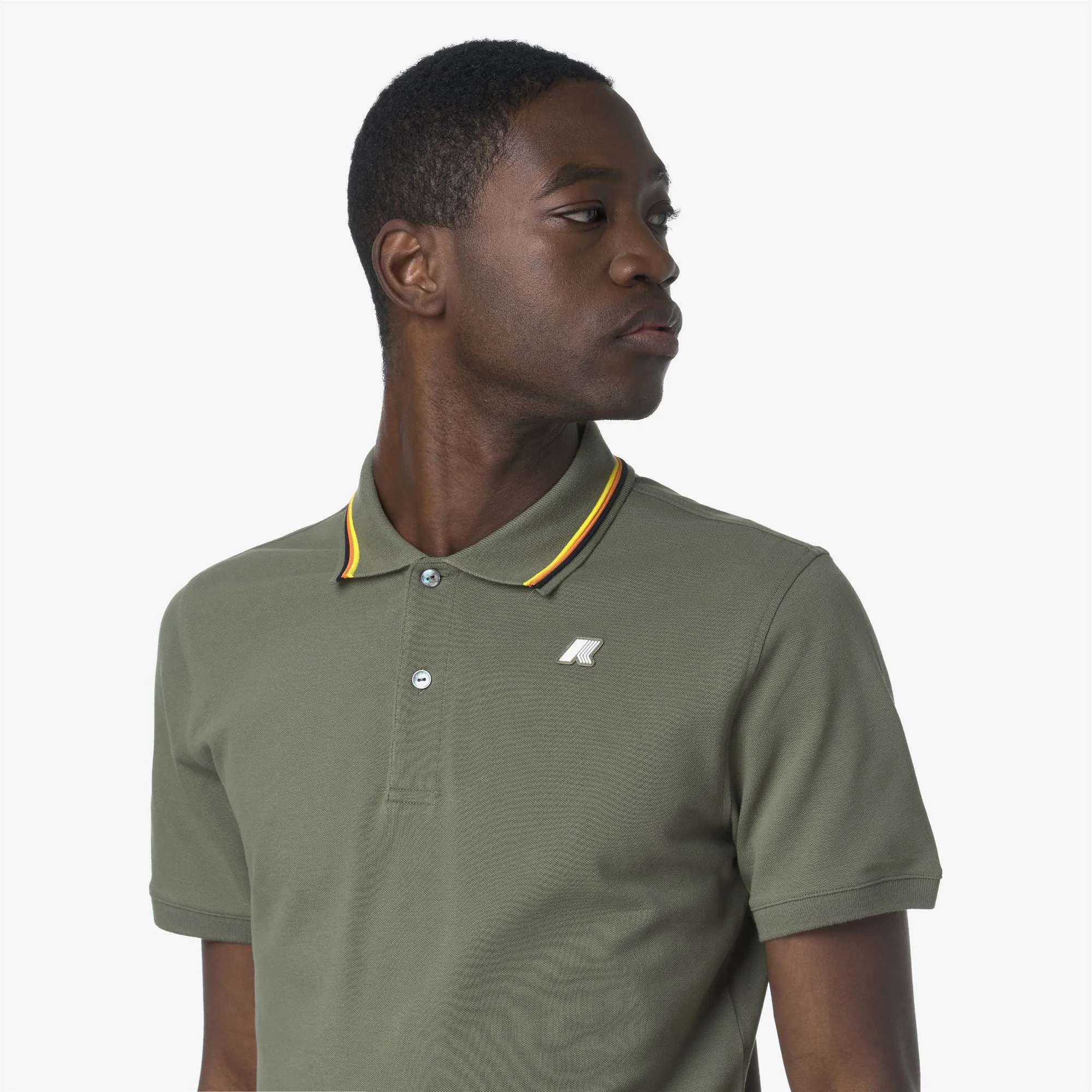 JUD PIQUE - Polo Shirts - Polo - MAN - GREEN LICHEN sold by K-Way product image thumbnail 2