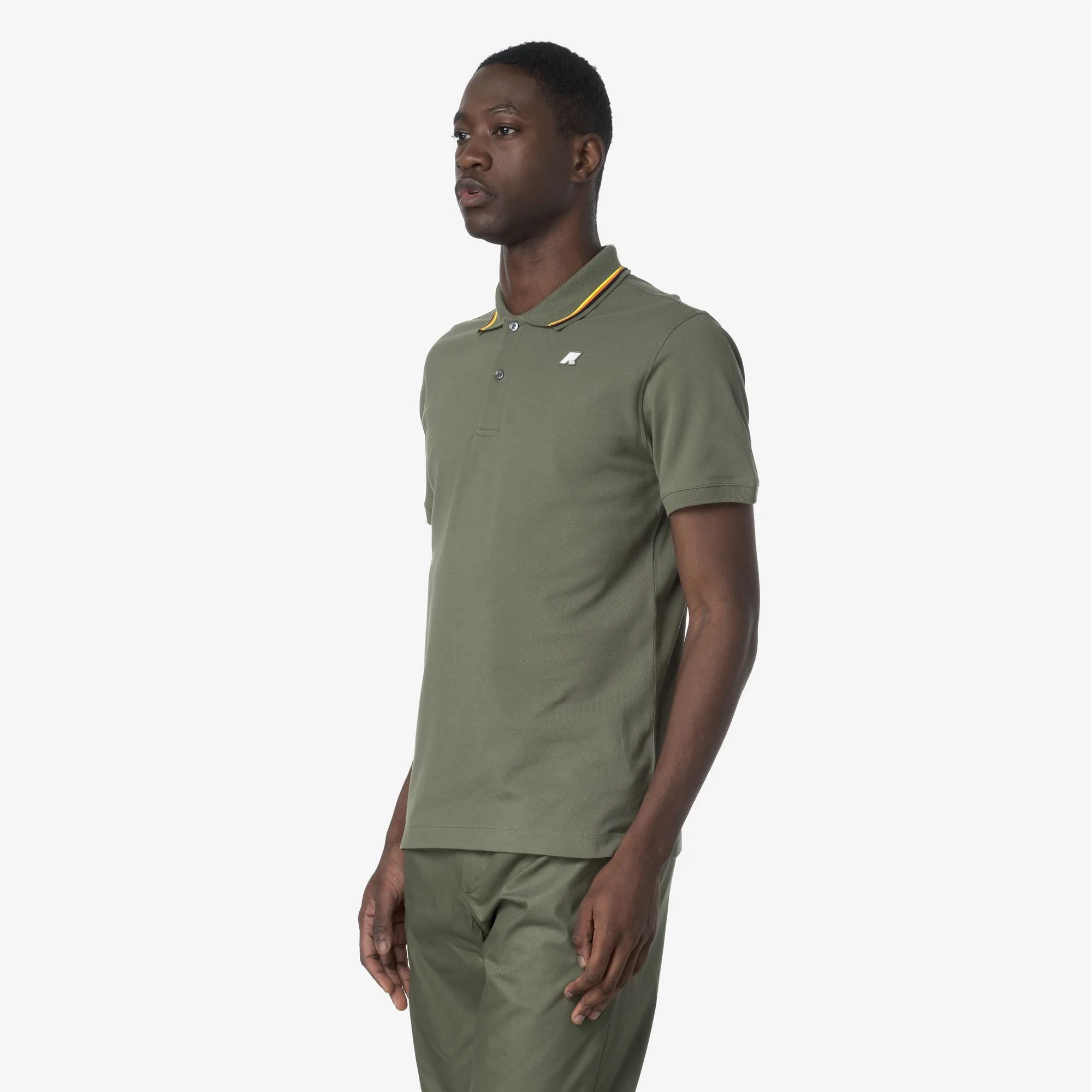 JUD PIQUE - Polo Shirts - Polo - MAN - GREEN LICHEN sold by K-Way product image thumbnail 4