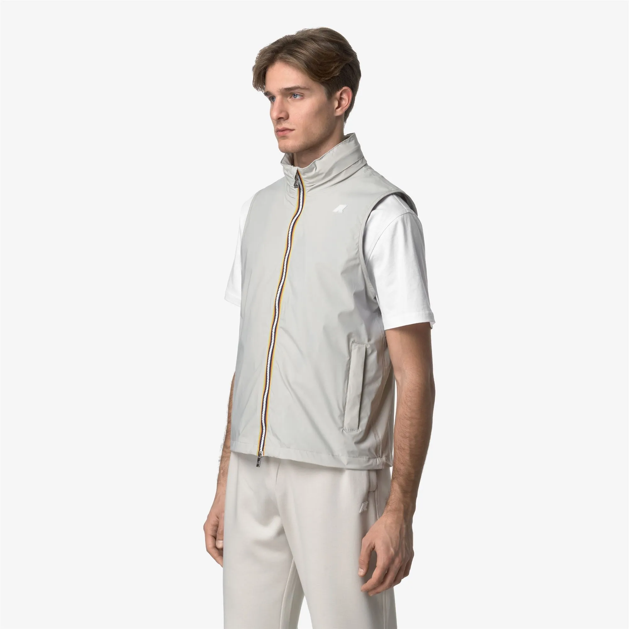 VALEN STRETCH NYLON JERSEY - Jackets - Vest - Man - BEIGE LT sold by K-Way product image thumbnail 4