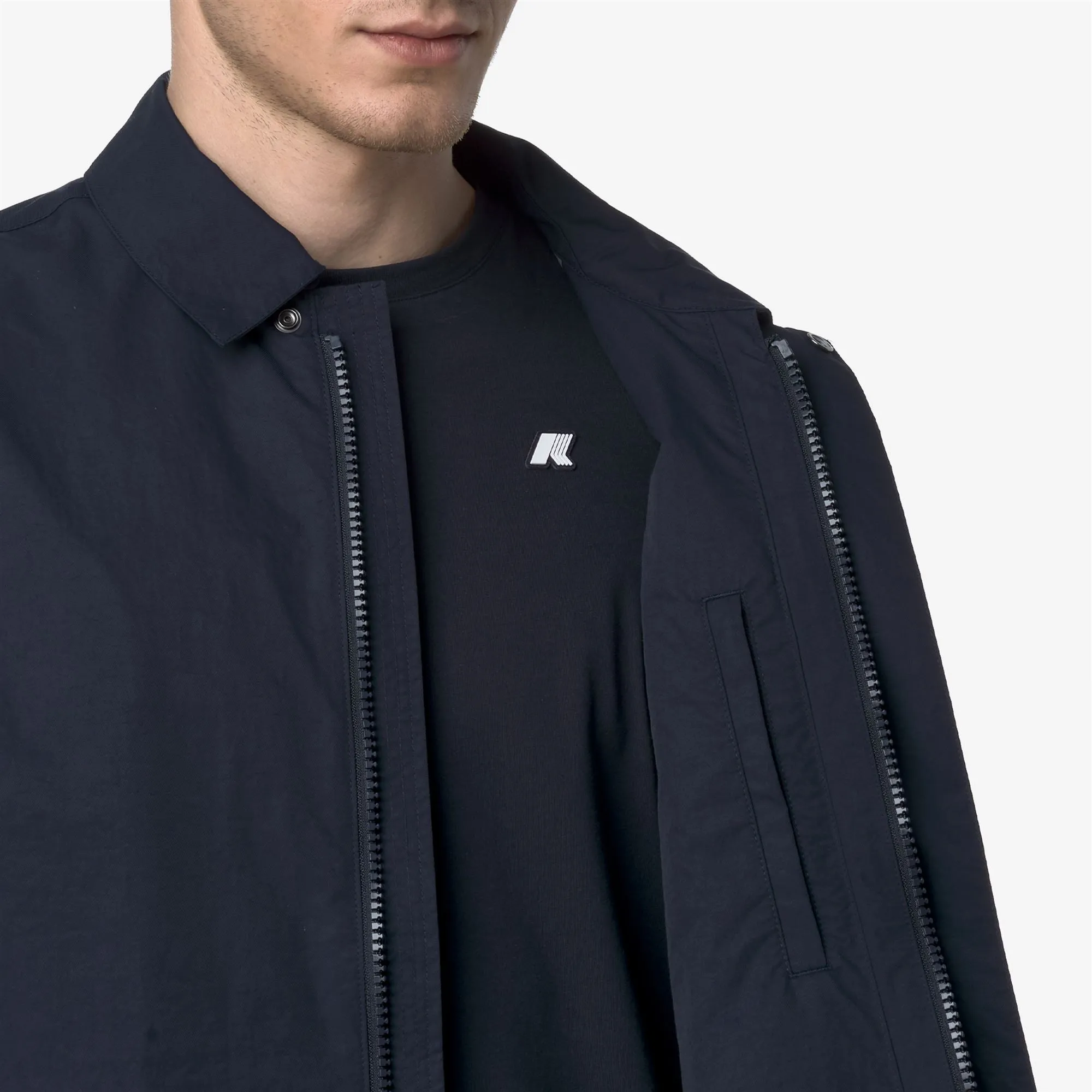 KENLEY COTTON NYLON - Jackets - 3/4 LENGTH - MAN - BLUE DEPTH sold by K-Way product image thumbnail 2