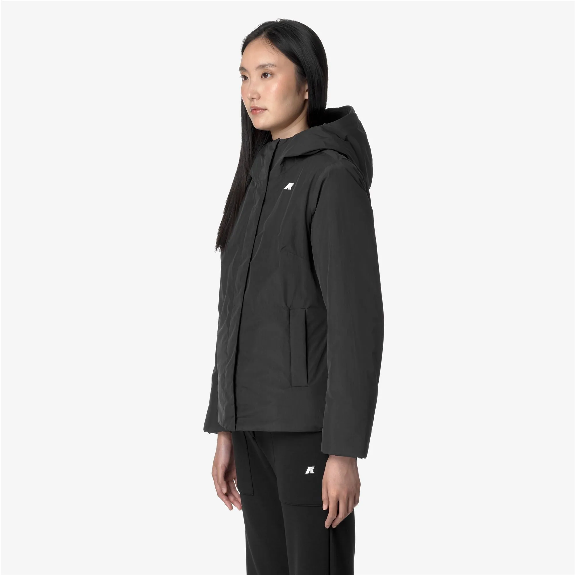 LIL SOFT TOUCH MARMOTTA - Jackets - Short - WOMAN - Black P-Blue A sold by K-Way product image thumbnail 4