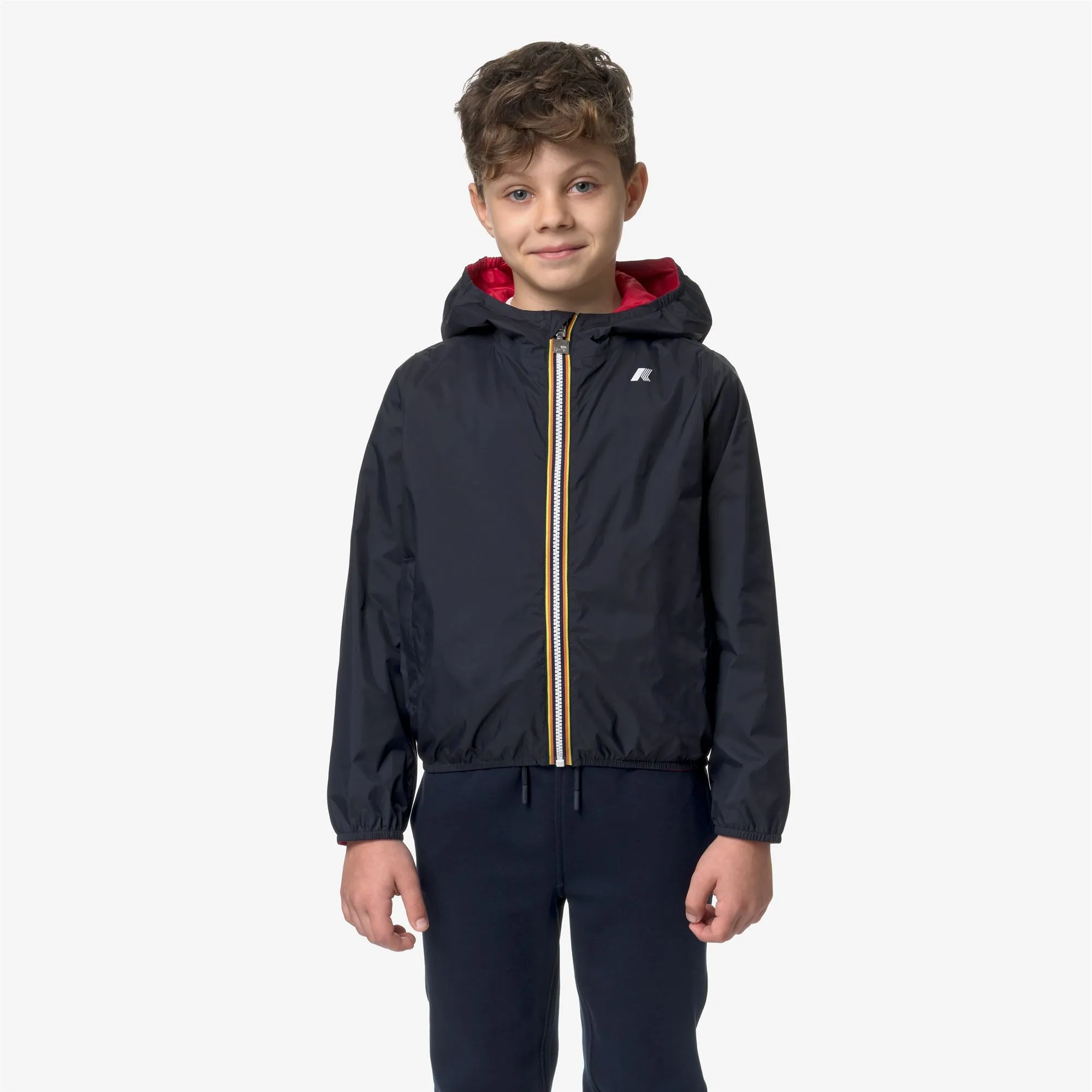 P. JAKE PLUS.2 REVERSIBLE - Jackets - Short - BOY - BLUE DEPTH-RED sold by K-Way product image thumbnail 4