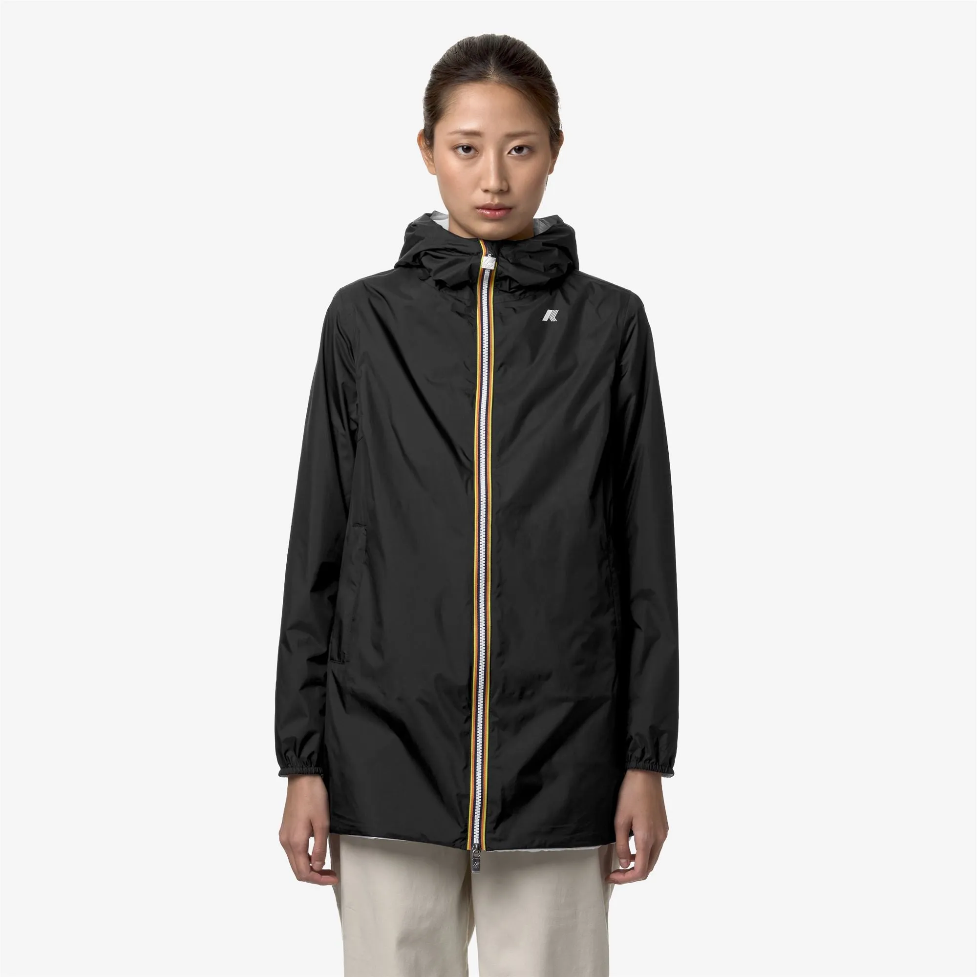 SOPHIE PLUS.2 REVERSIBLE - Jackets - Mid - WOMAN - BLACK P-WHITE sold by K-Way product image thumbnail 4