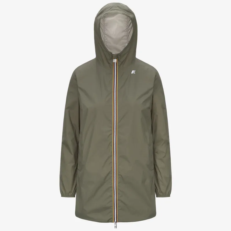 SOPHIE PLUS.2 REVERSIBLE - Jackets - Mid - WOMAN - GREEN LICHEN-BEIGE LT sold by K-Way