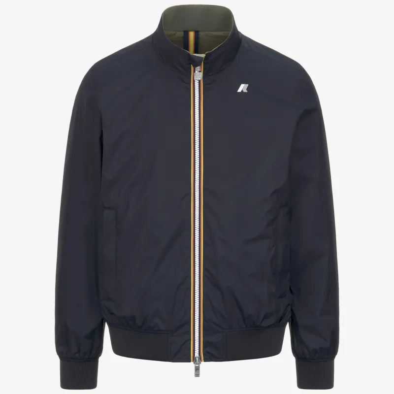 ARSENE PLUS.2 REVERSIBLE - Jackets - Short - MAN - BLUE DEPTH-GREEN LICHEN made by K-Way