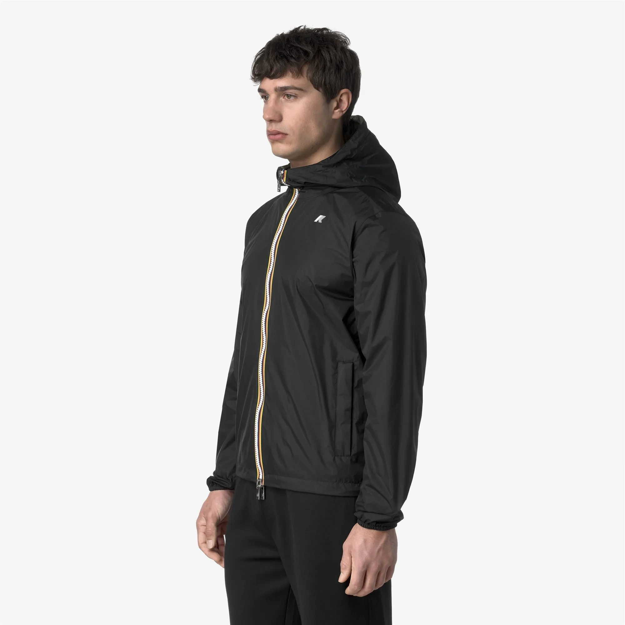 JAKE PLUS.2 REVERSIBLE - Jackets - Short - MAN - BLACK PURE-GREEN LICHEN sold by K-Way product image thumbnail 5