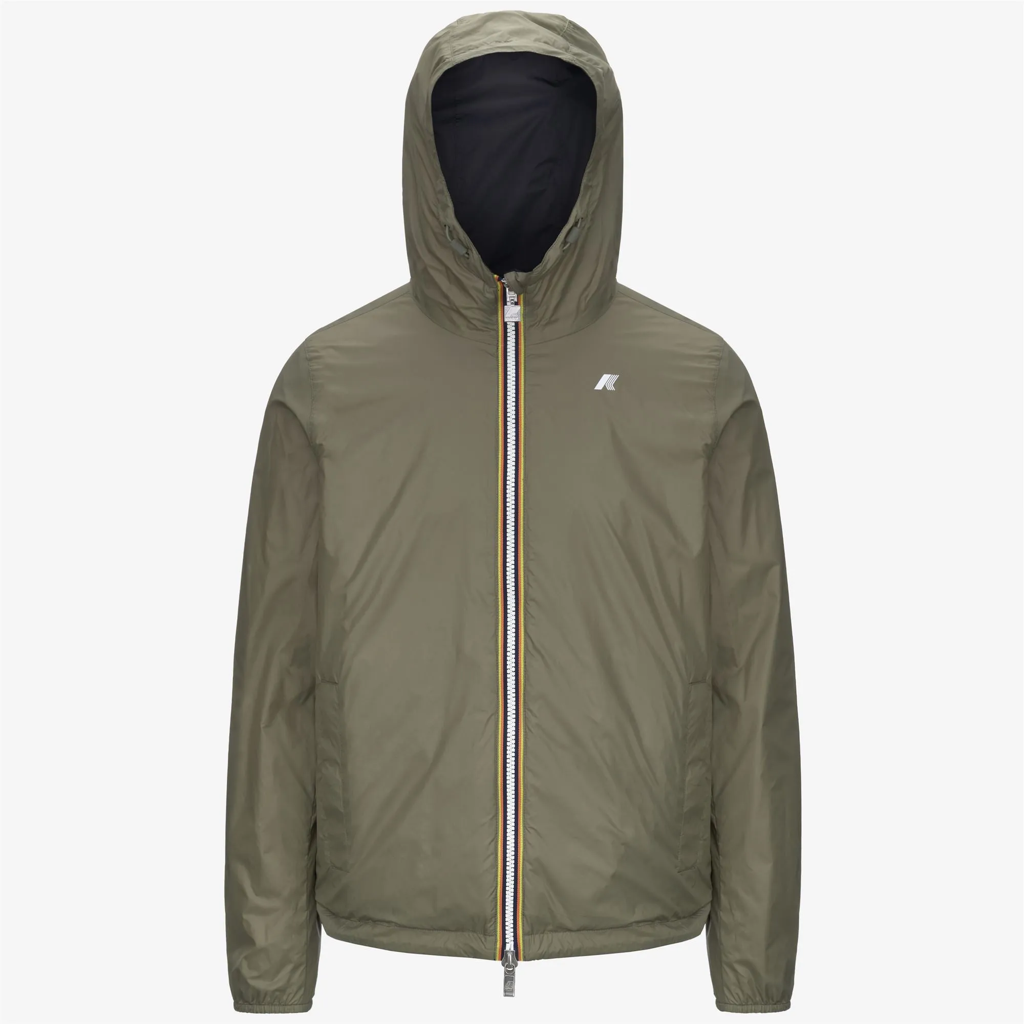 JAKE PLUS.2 REVERSIBLE - Jackets - Short - MAN - BLACK PURE-GREEN LICHEN sold by K-Way product image thumbnail 2