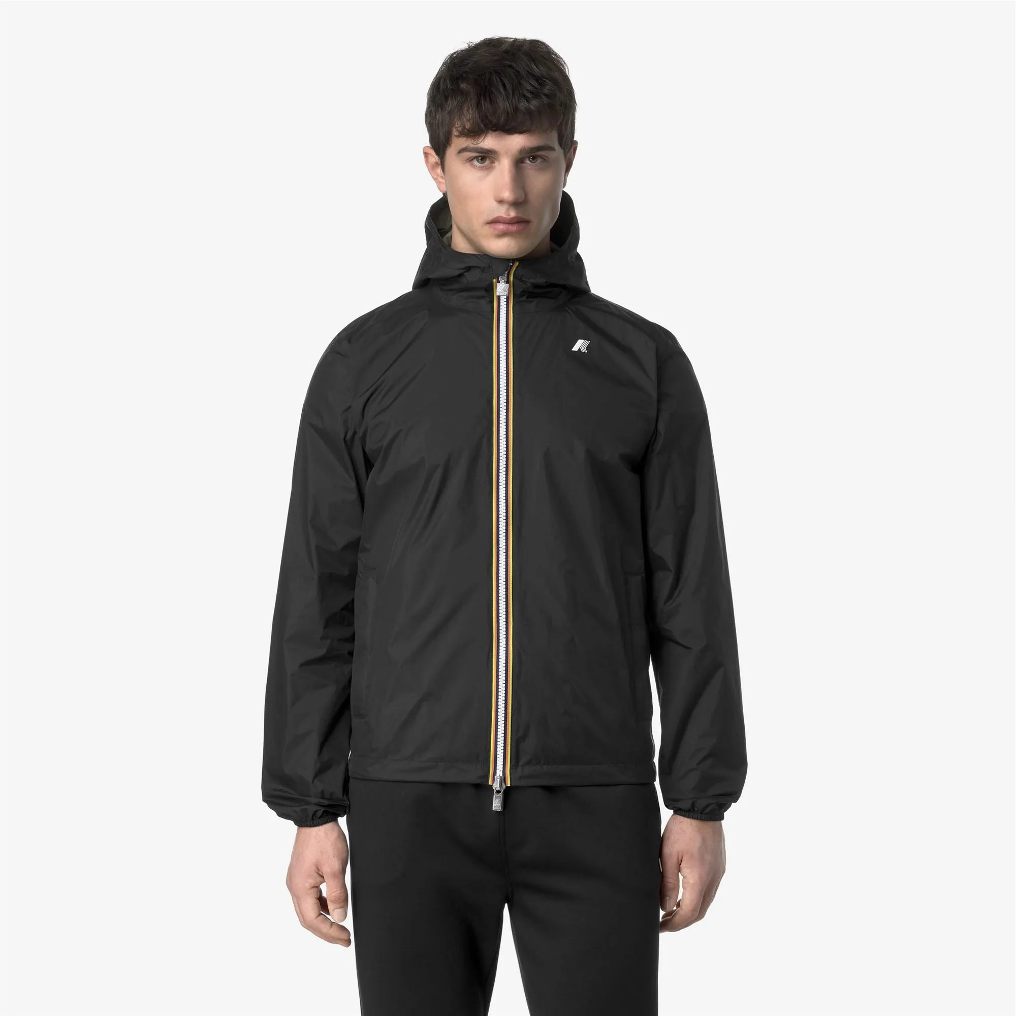 JAKE PLUS.2 REVERSIBLE - Jackets - Short - MAN - BLACK PURE-GREEN LICHEN sold by K-Way product image thumbnail 4