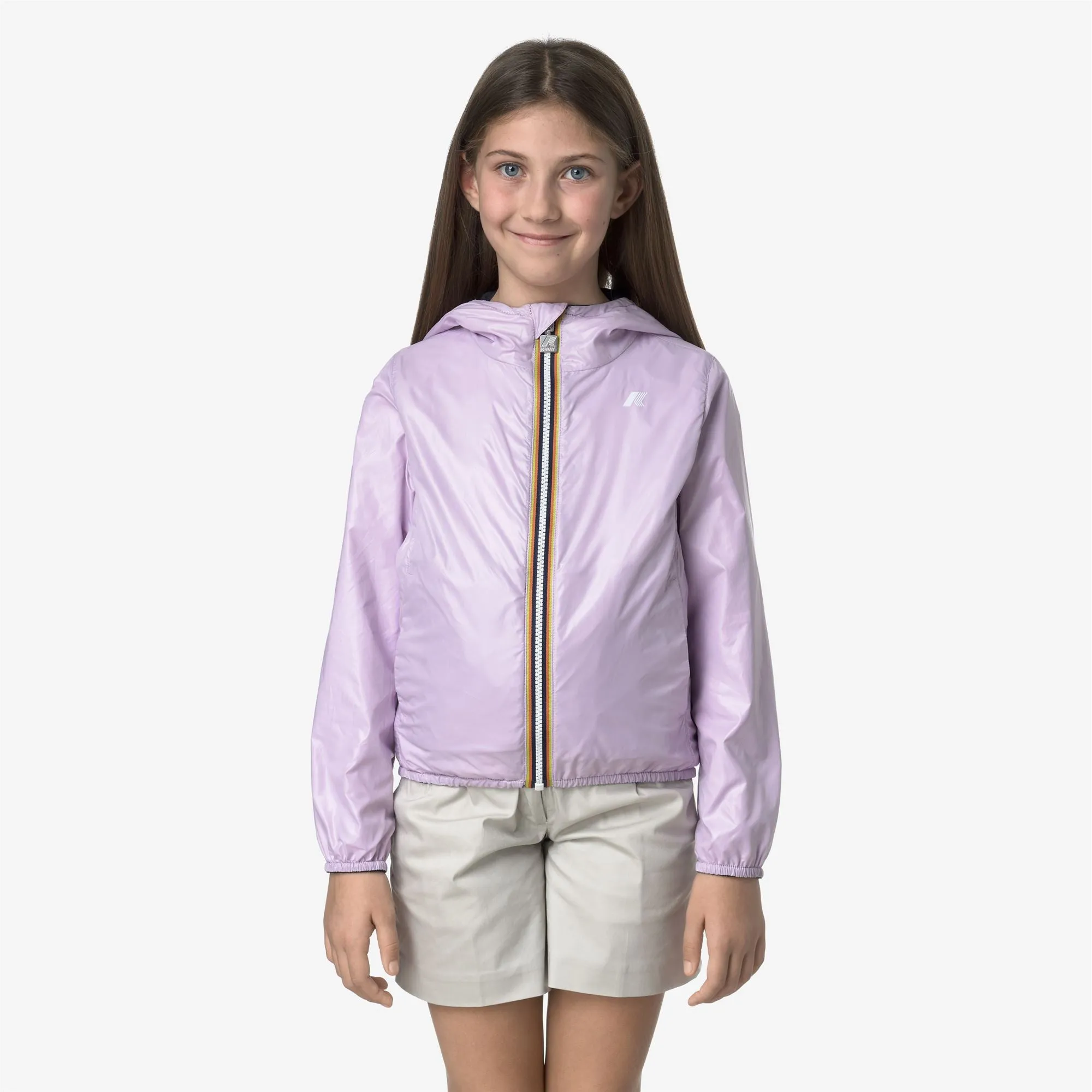 P. LILY PLUS.2 REVERSIBLE - Jackets - Short - GIRL - BLUE DEPTH-VIOLET SHEER sold by K-Way product image thumbnail 3