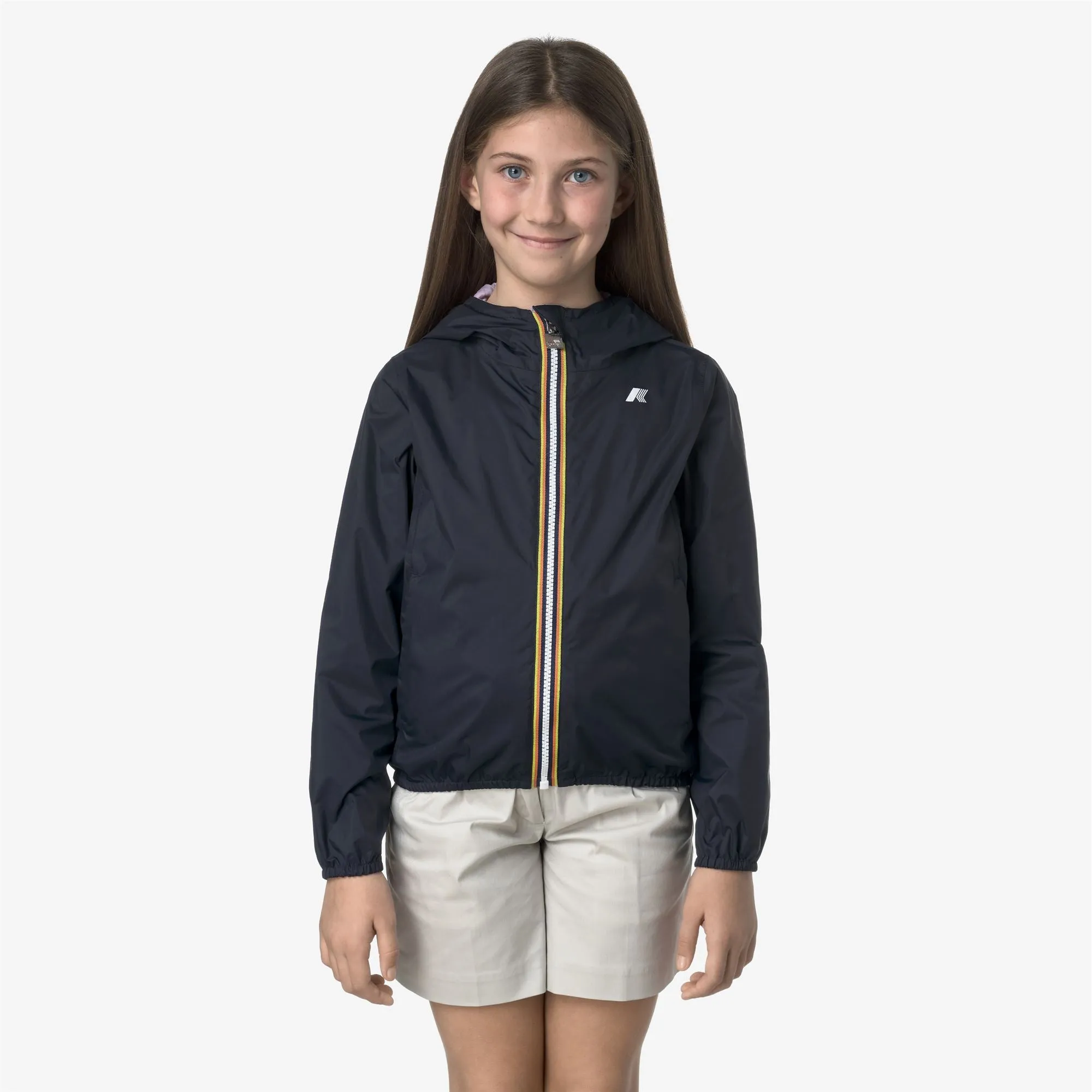 P. LILY PLUS.2 REVERSIBLE - Jackets - Short - GIRL - BLUE DEPTH-VIOLET SHEER sold by K-Way product image thumbnail 4